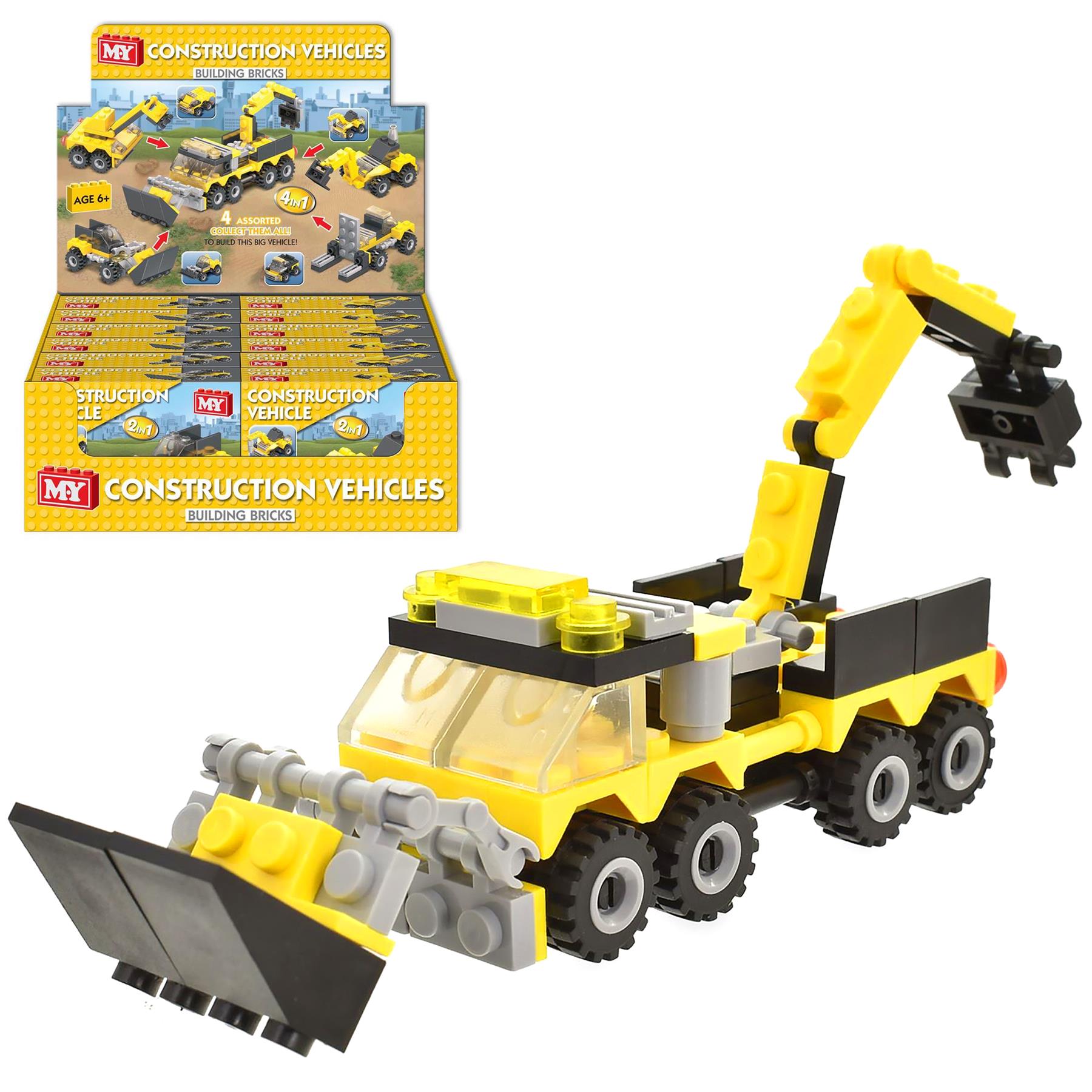 Construction Vehicles Building Bricks 2 in 1 by The Magic Toy Shop - The Magic Toy Shop