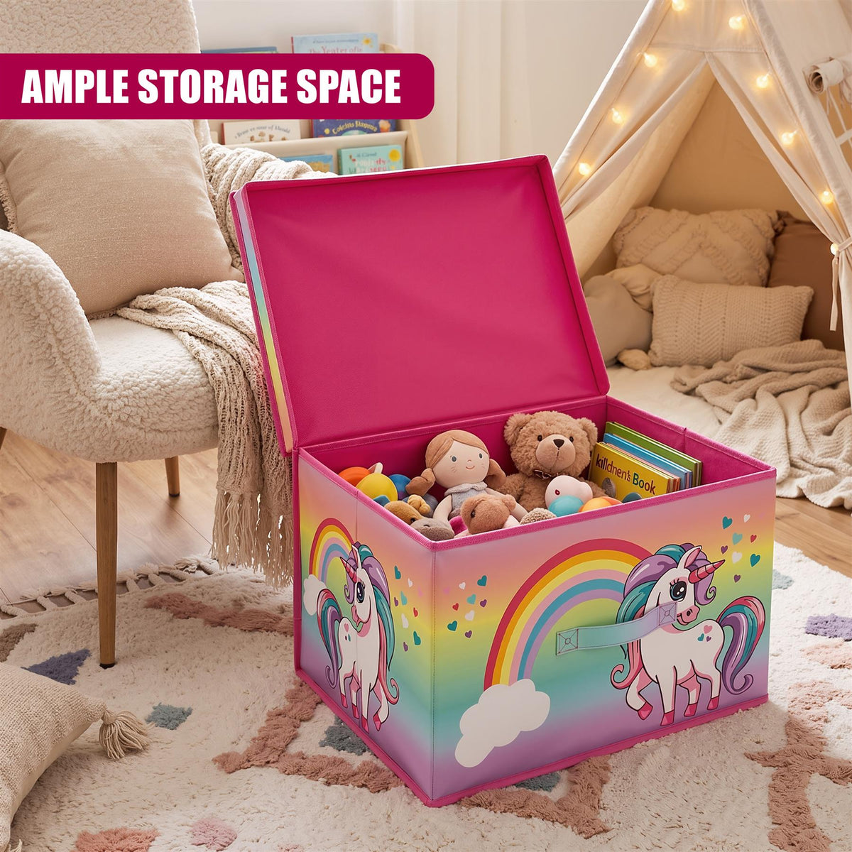 Rainbow Unicorn Storage Box