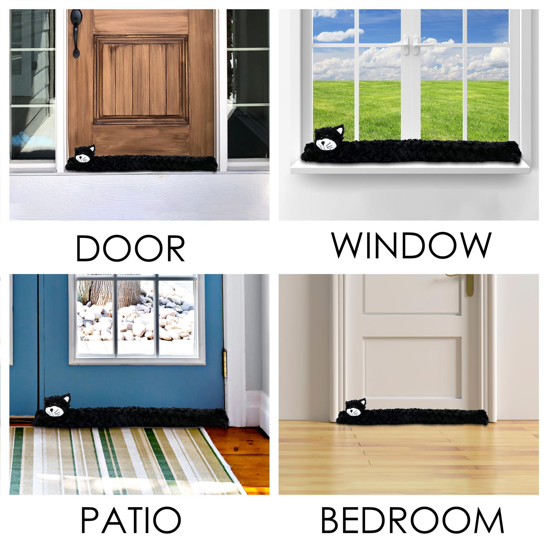 Novelty Black Cat Draught Excluder for Doors by GEEZY - The Magic Toy Shop