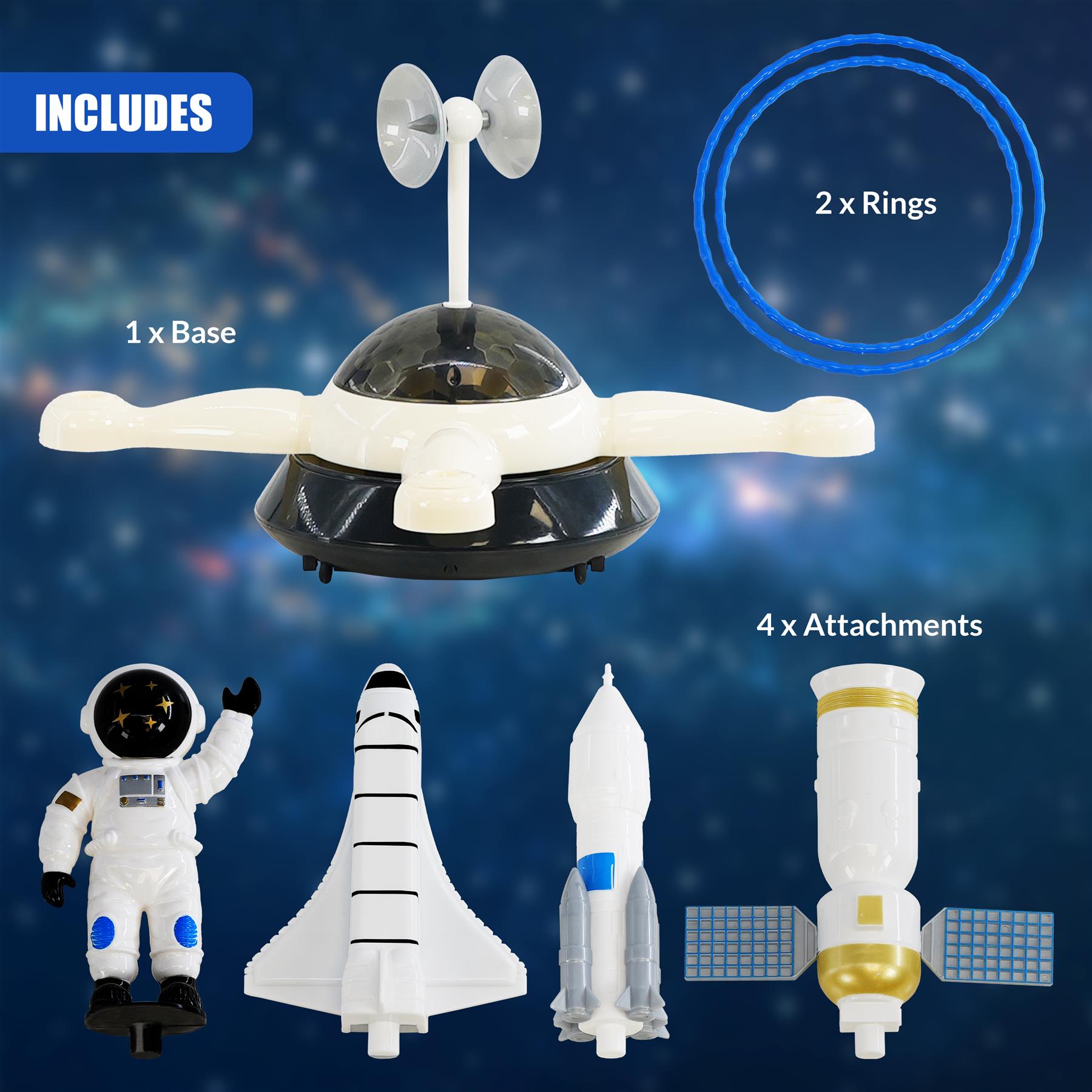 Rotating Light Up Space Toy by The Magic Toy Shop - The Magic Toy Shop