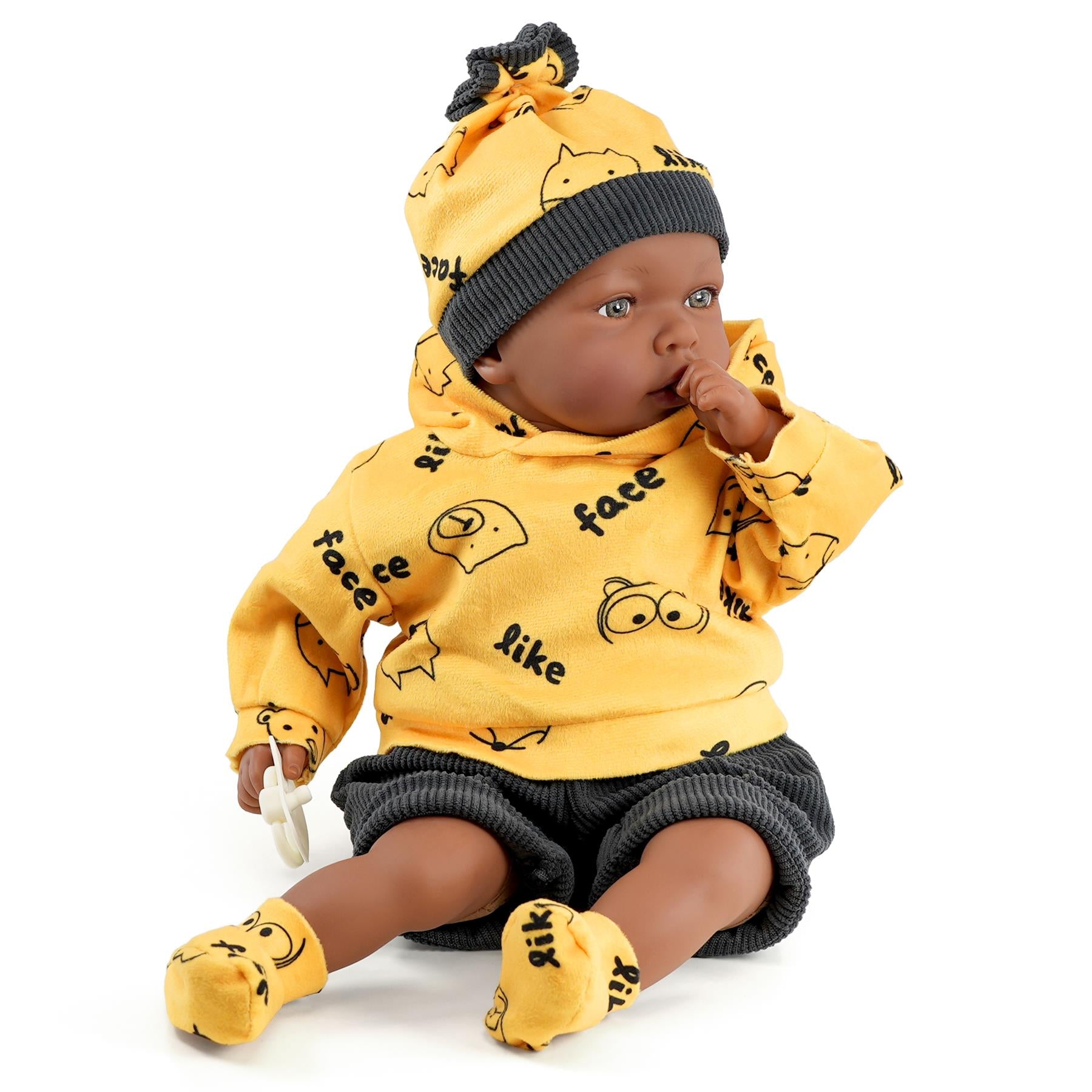 BiBi Black Baby Doll "Jax" (45 cm / 18") by BiBi Doll - The Magic Toy Shop