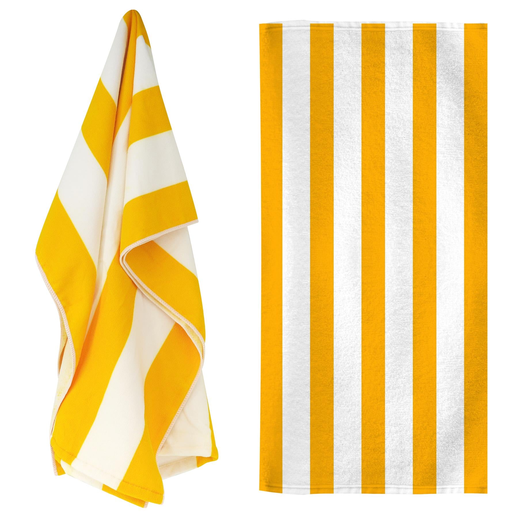 Beach Bath Towel Large Microfibre Orange Striped by GEEZY - The Magic Toy Shop