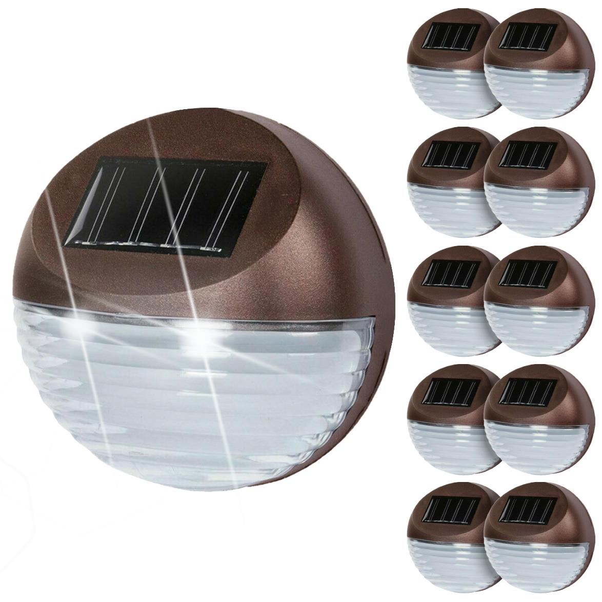 10x Solar LED Fence Lights Bronze by GEEZY - The Magic Toy Shop