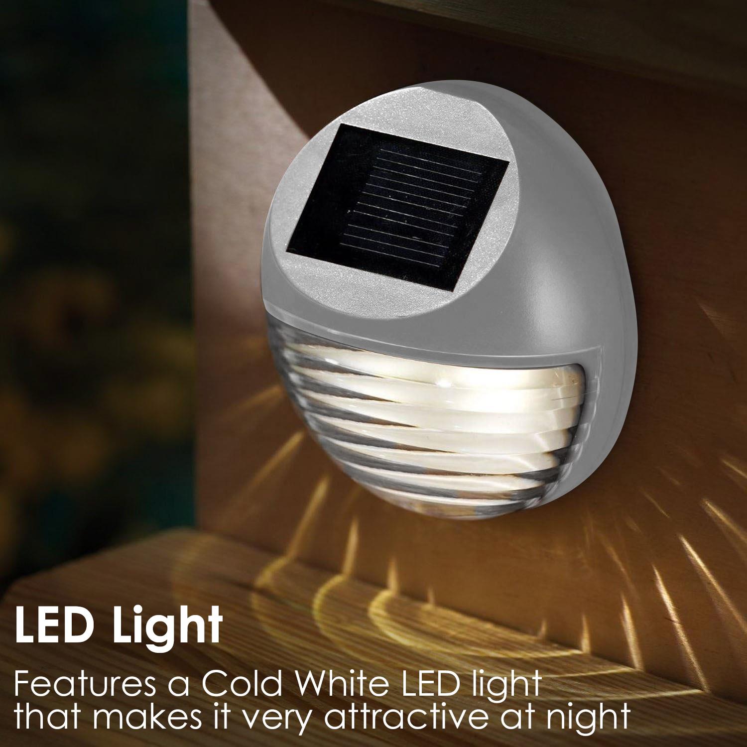 10 x Solar LED Fence Lights Silver by GEEZY - The Magic Toy Shop