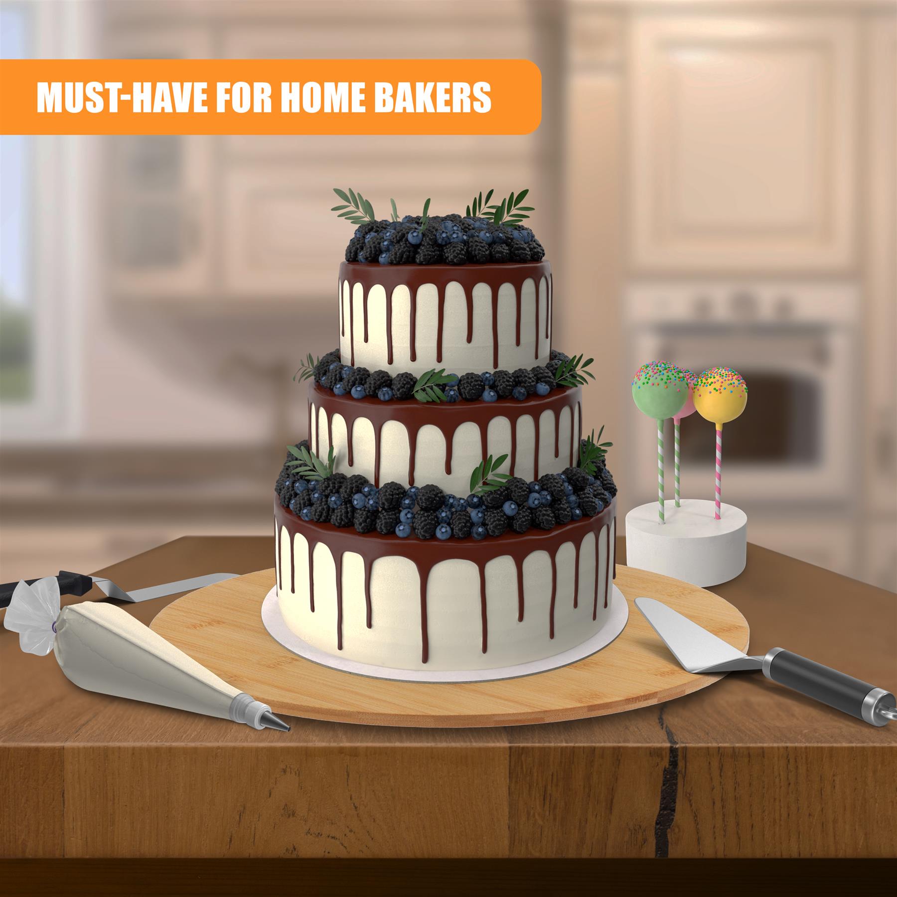 Bamboo Wooden Rotating Turntable 35cm by GEEZY - The Magic Toy Shop