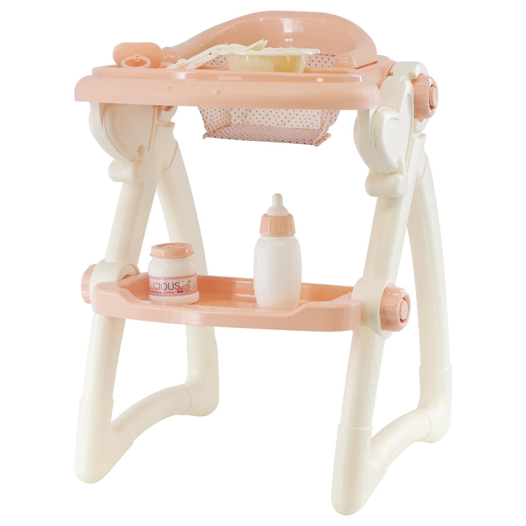 Baby Dolls Feeding High Chair Kids Play Set by BiBi Doll - The Magic Toy Shop