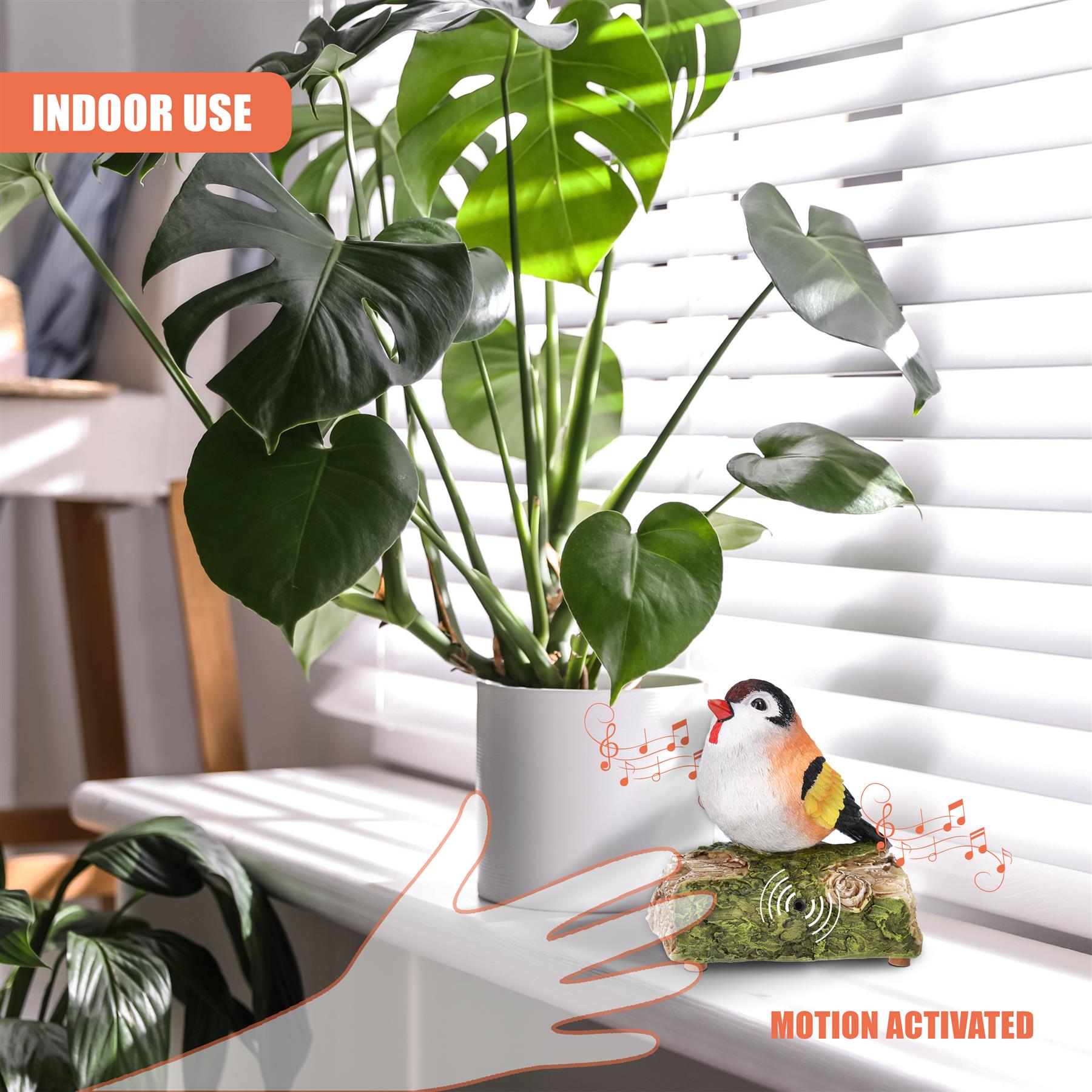 Motion Activated Singing Bird Ornament by GEEZY - The Magic Toy Shop