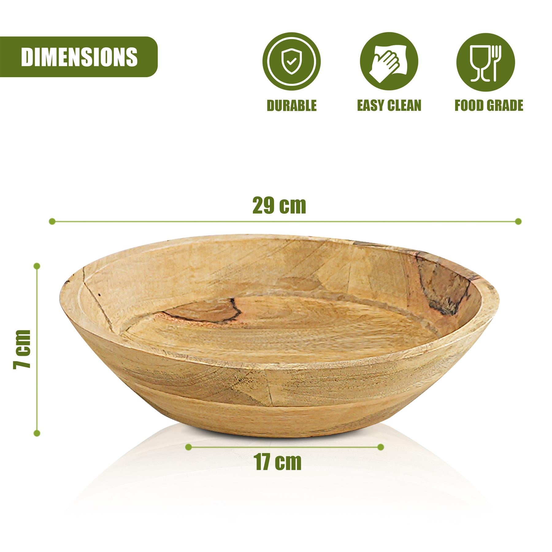 Wooden Mango Bowl 29cm by GEEZY - The Magic Toy Shop