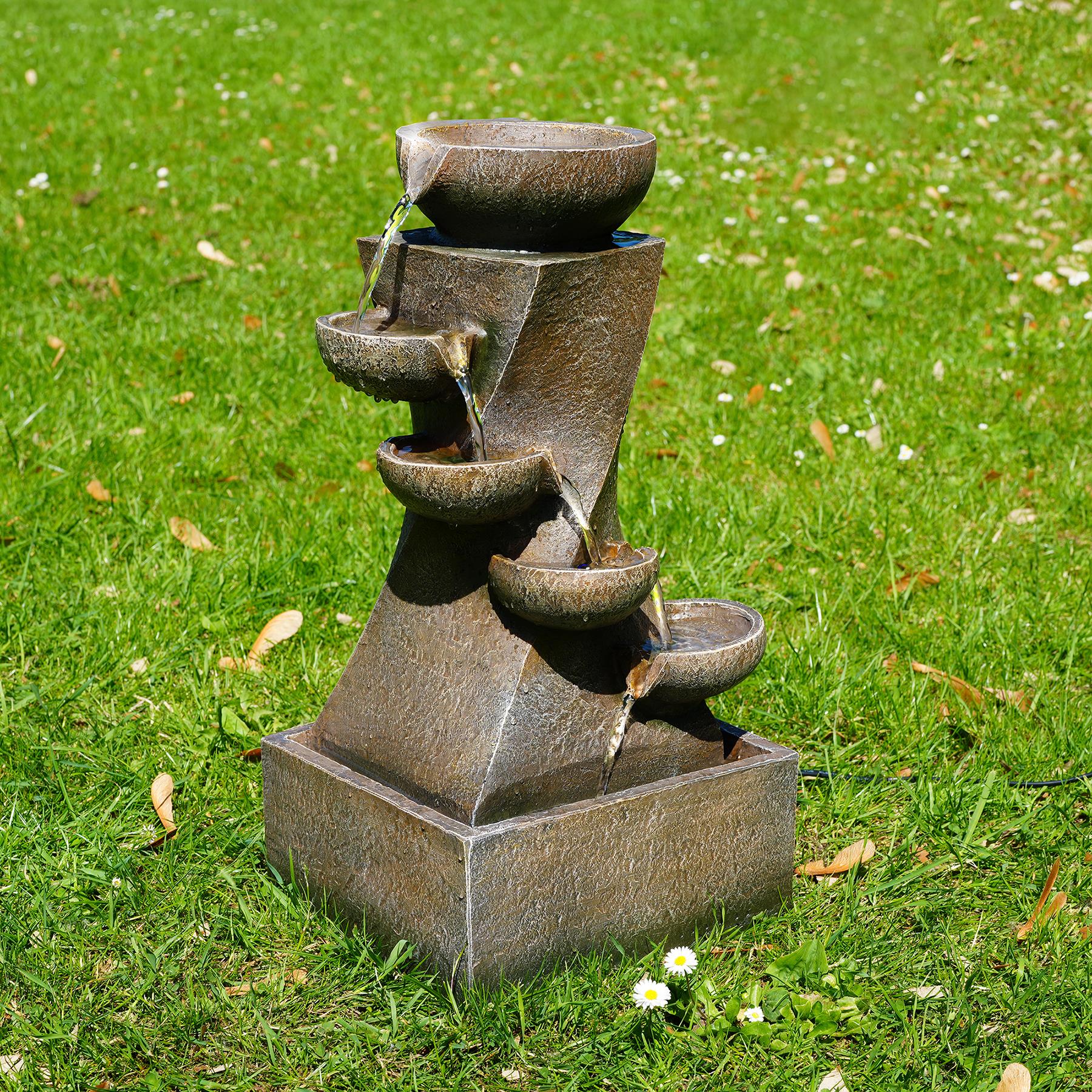 Cascading Water Feature Outdoor With LED by GEEZY - The Magic Toy Shop