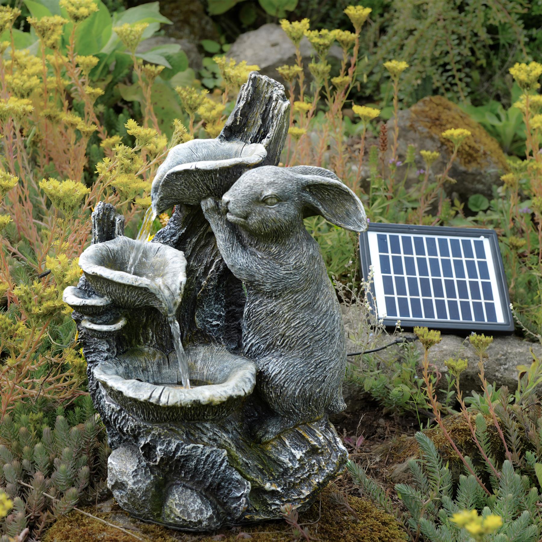 Solar Rabbit Fountain by GEEZY - The Magic Toy Shop