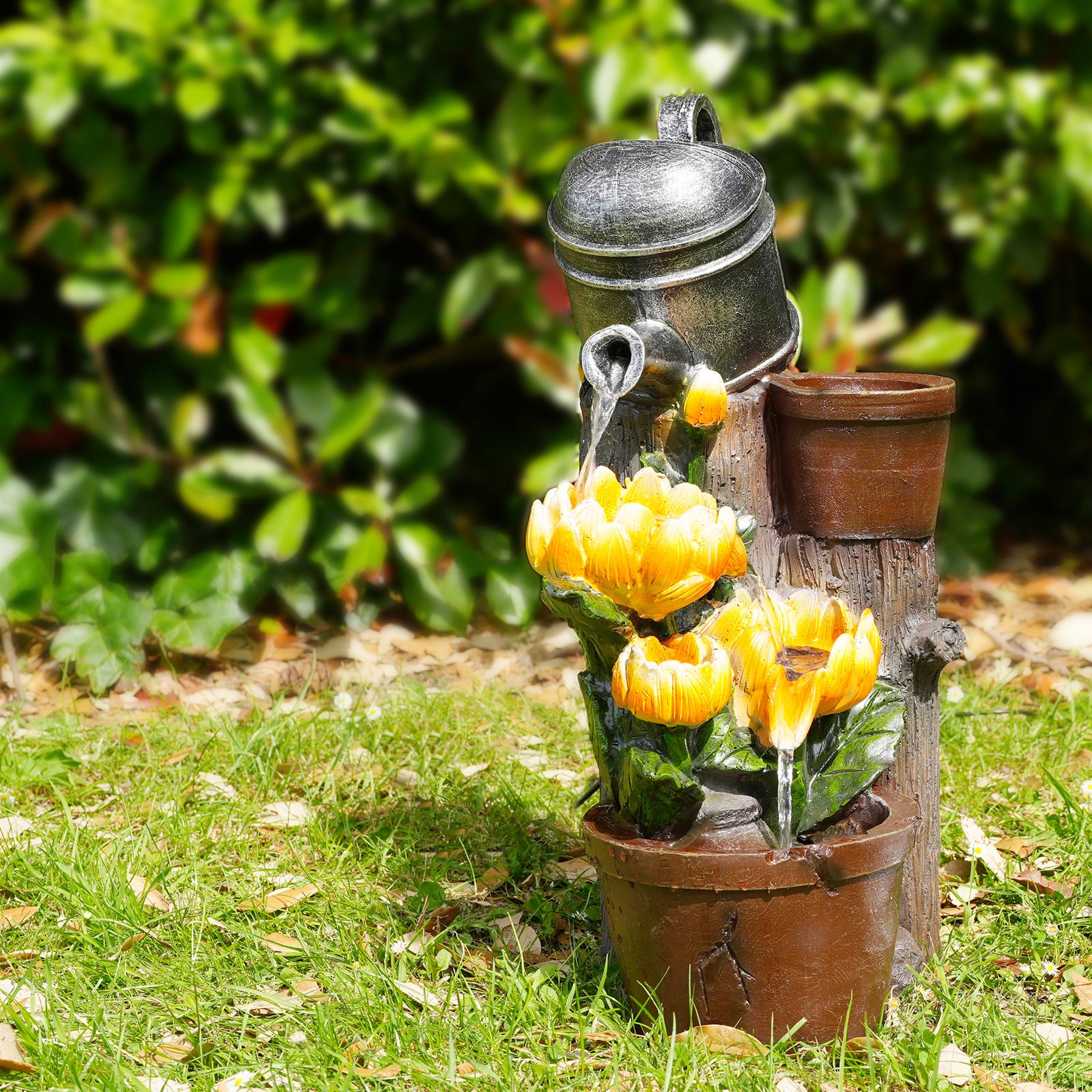 Sunflower Solar Water Feature Outdoor With LED by GEEZY - The Magic Toy Shop