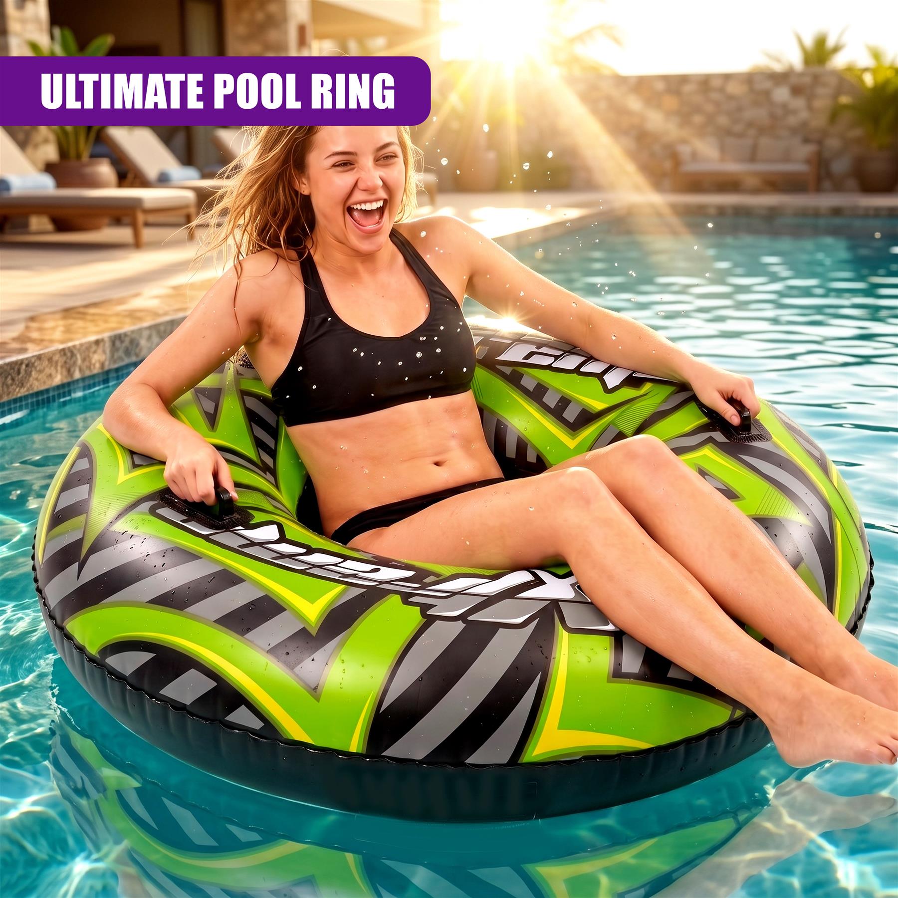 Inflatable Pool Ring 47" - Green