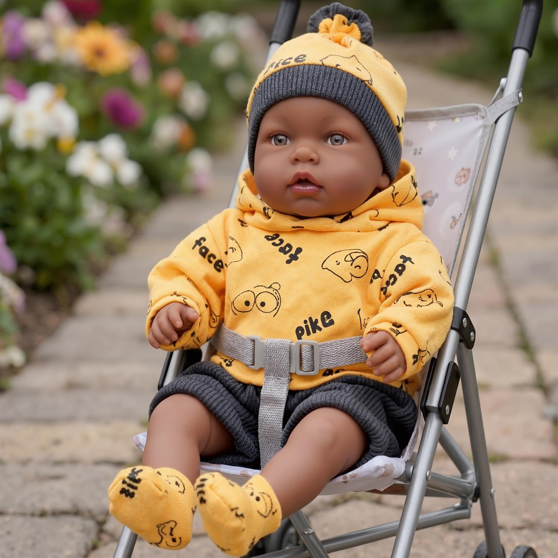 BiBi Black Baby Doll "Jax" (45 cm / 18")