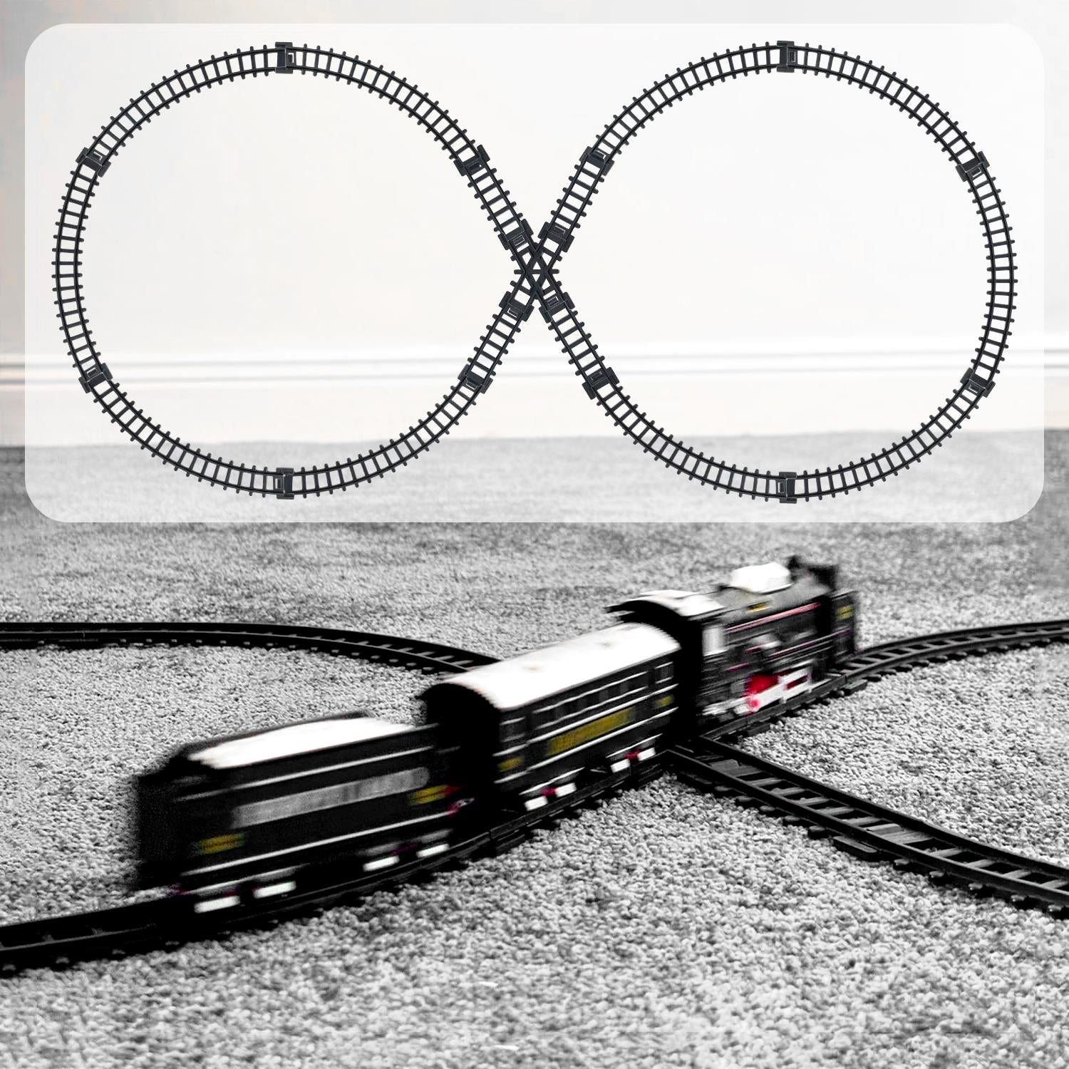 Classic Train Set with Tracks and Headlight by The Magic Toy Shop - The Magic Toy Shop