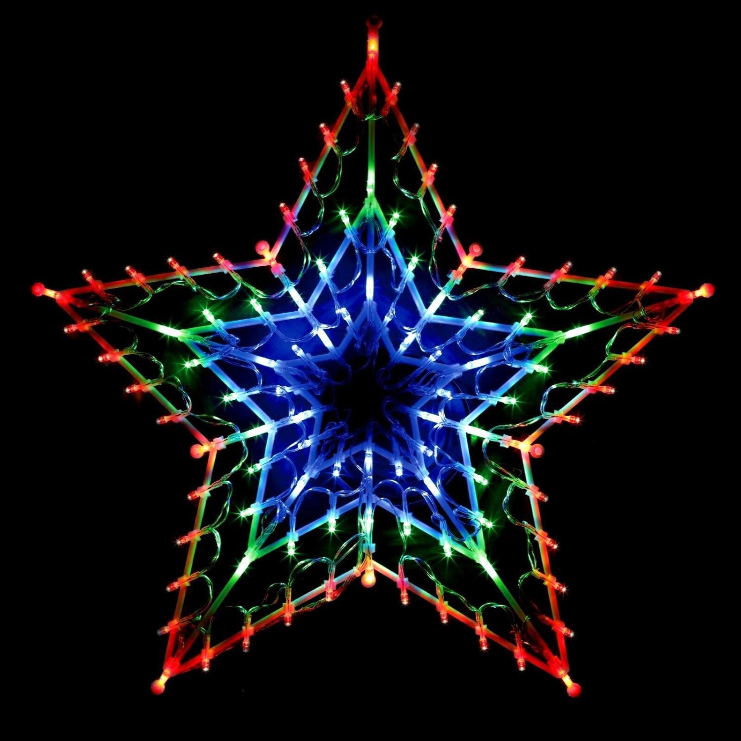 Christmas LED Light Star Silhouette Multicoloured by GEEZY - The Magic Toy Shop