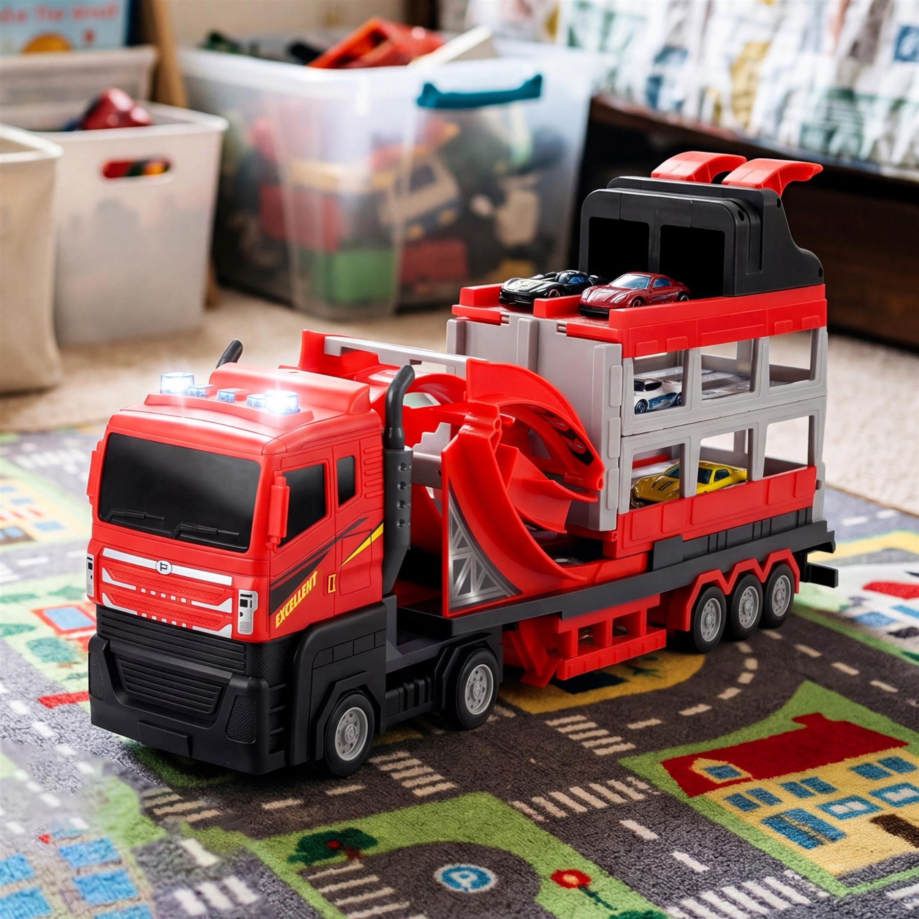 Transport Catapult Truck with 4 Cars