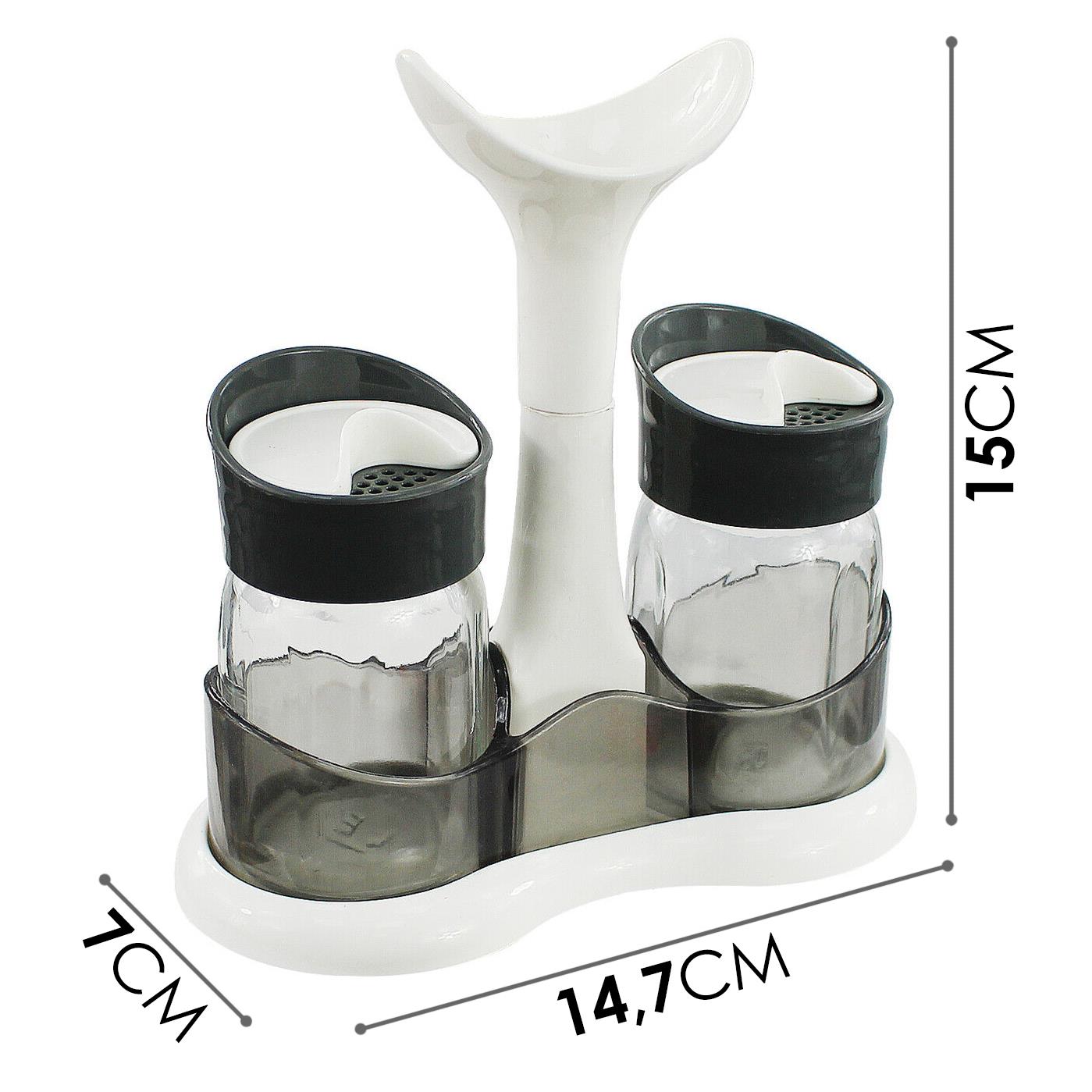 Salt and Pepper Shaker Set / Salt and Pepper Pots With Holder by GEEZY - The Magic Toy Shop