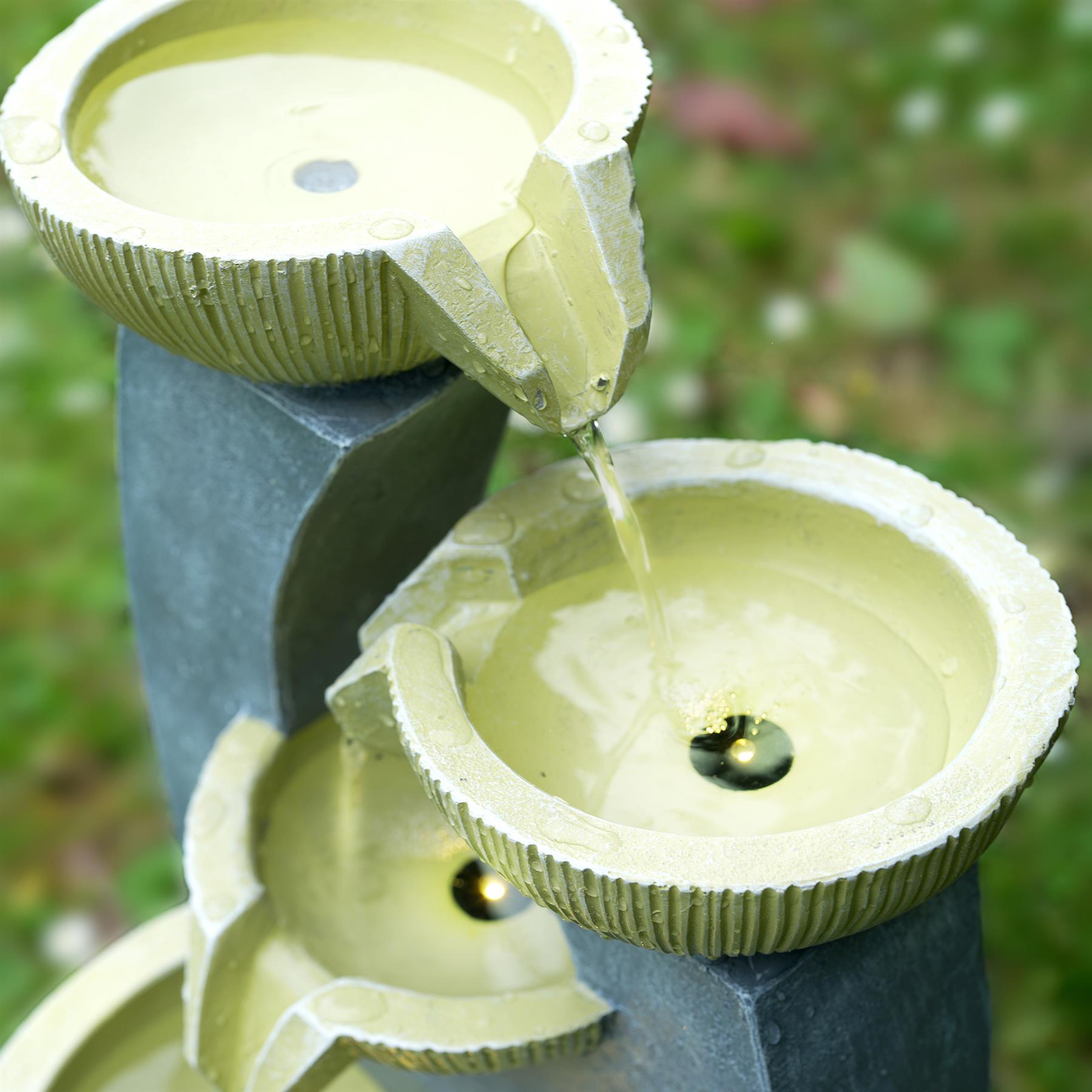 4 Tier Bowls Water Feature Outdoor With LED by GEEZY - The Magic Toy Shop