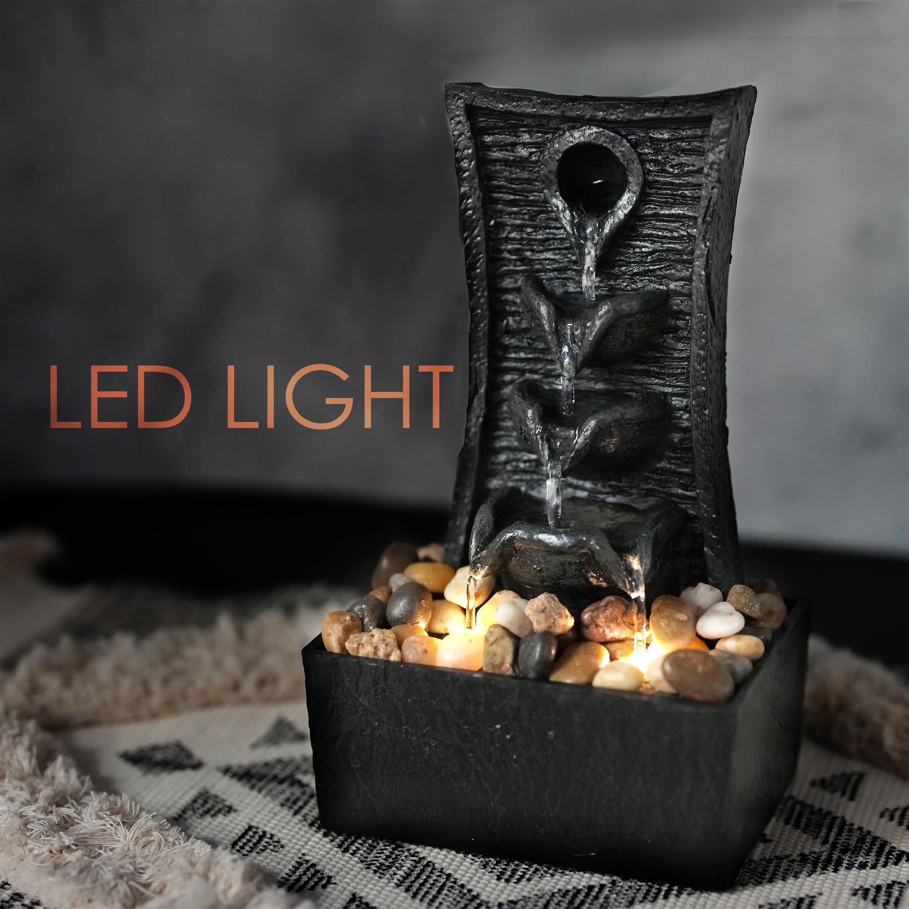 Tiers Water Feature Indoor With LED by GEEZY - The Magic Toy Shop