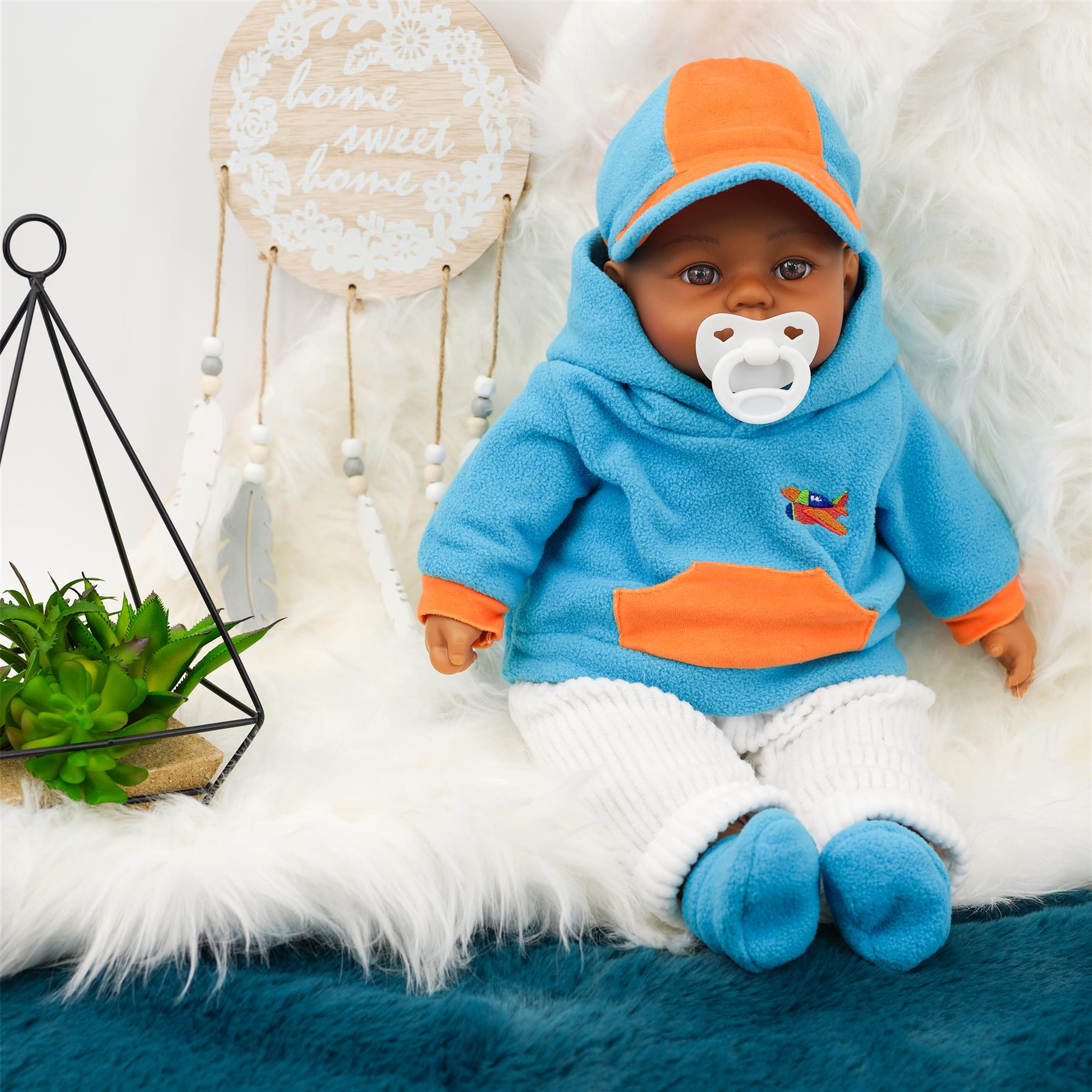 BiBi Black Baby Doll "Leo" (45 cm / 18") by BiBi Doll - The Magic Toy Shop