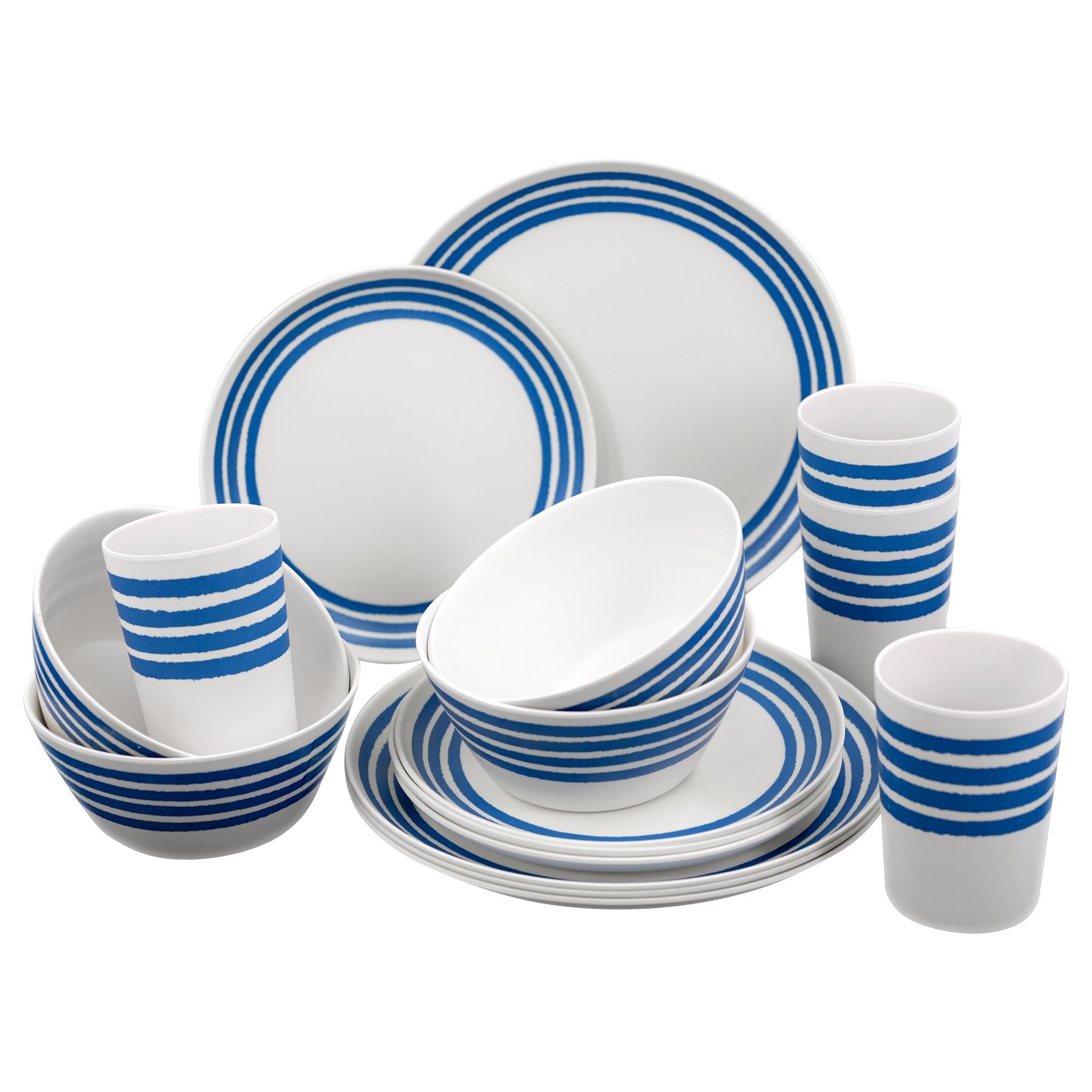 Melamine Camping Dinner Set For Four 16 Pieces by Geezy - The Magic Toy Shop