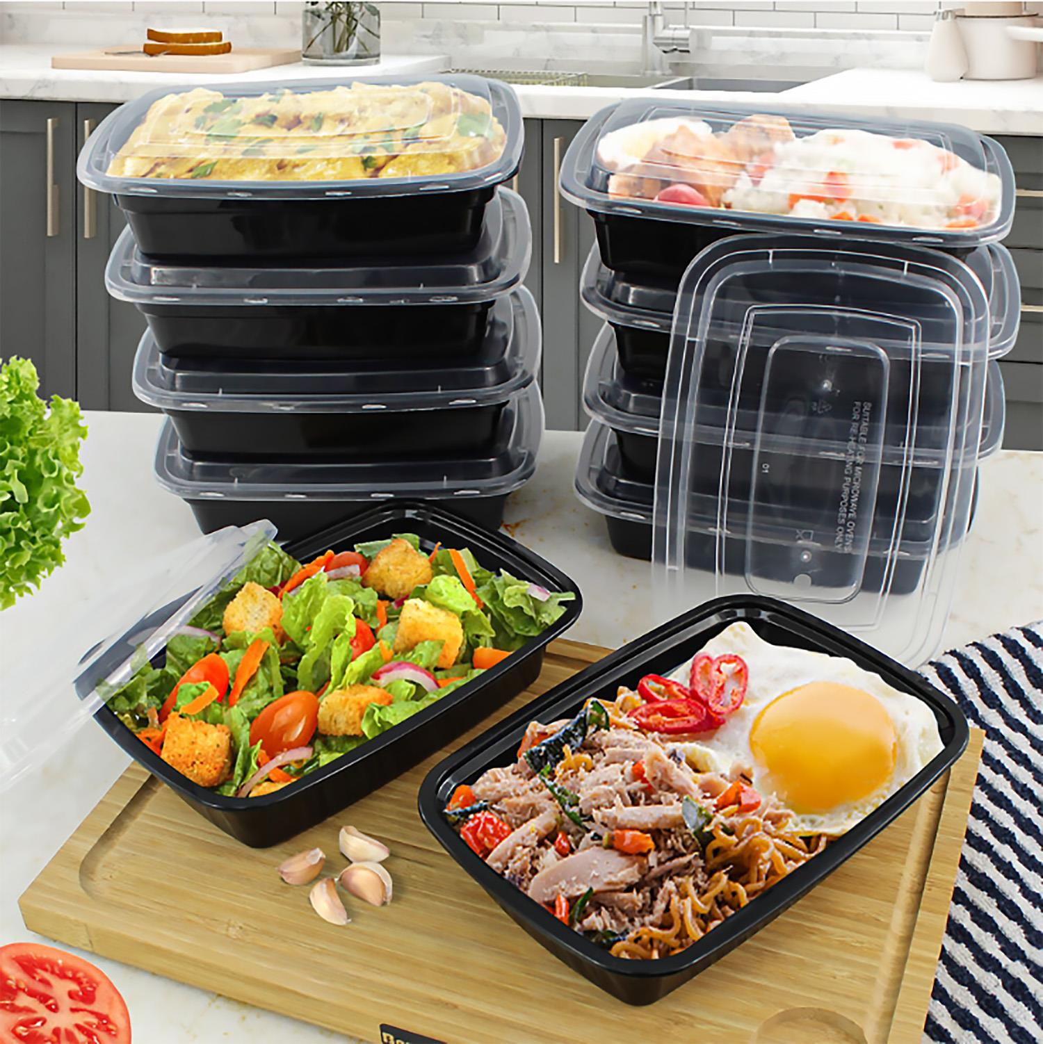 Set of 10 Meal Prep Food Storage with 1 Compartment by Geezy - The Magic Toy Shop