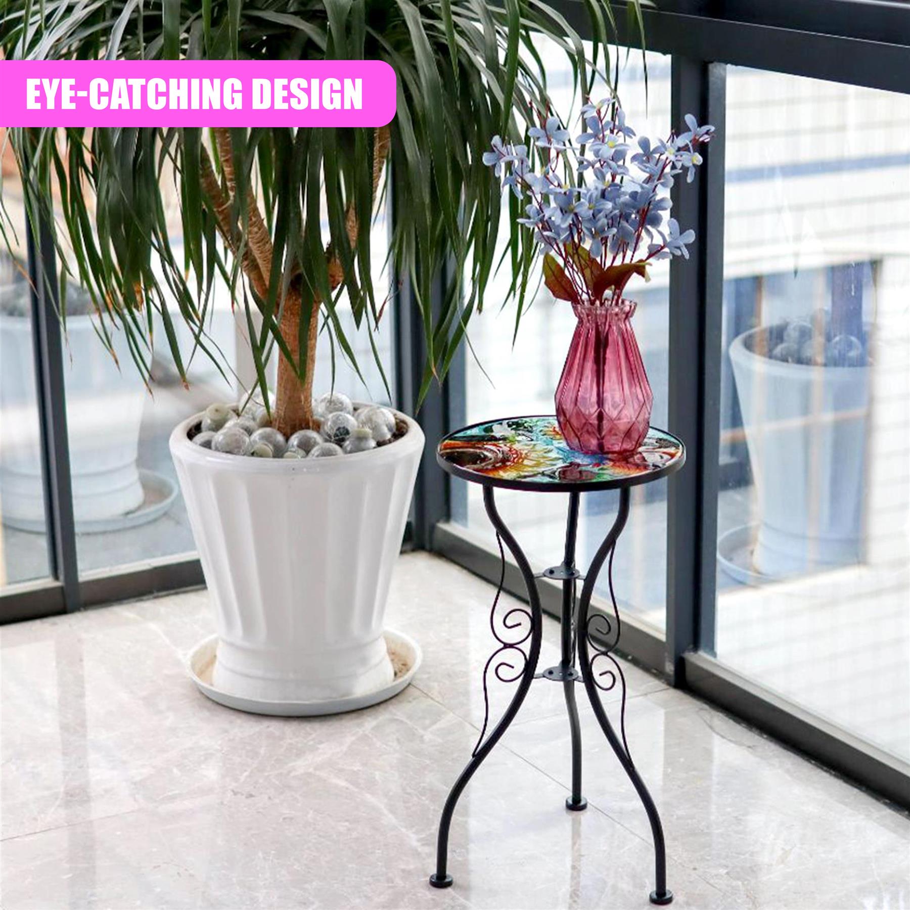 Round Side Mosaic Table With Sunflower Design by Geezy - The Magic Toy Shop