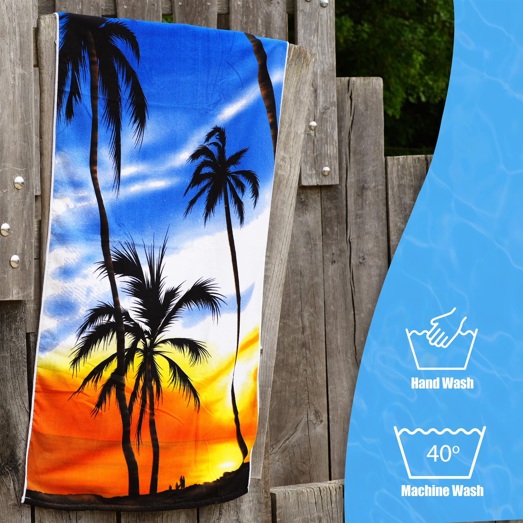 Beach Bath Towel Sunrise Design Microfibre Towel by GEEZY - The Magic Toy Shop