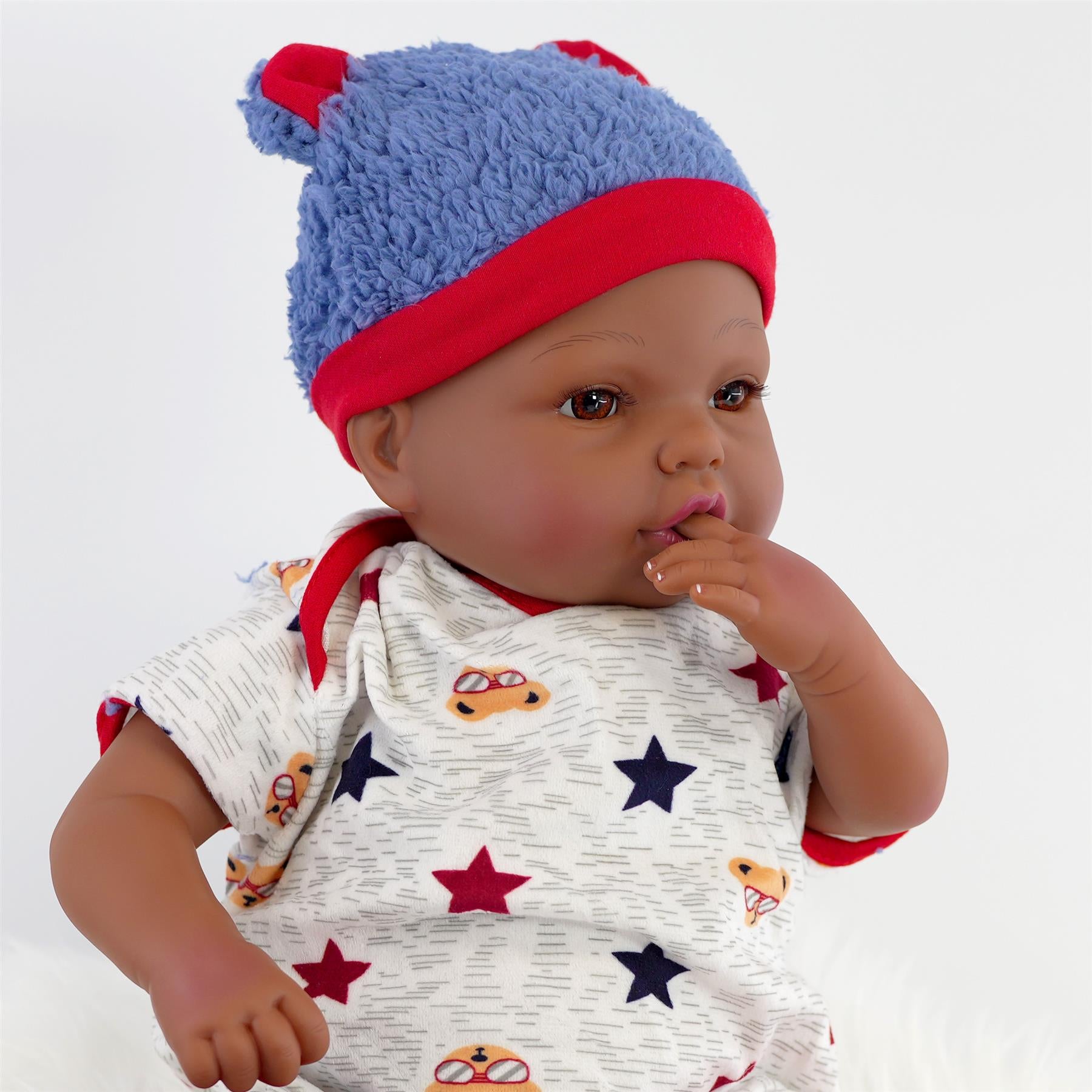 BiBi Black Doll Reborn Ethnic Boy "Posy" (50 cm / 20") by BiBi Doll - The Magic Toy Shop