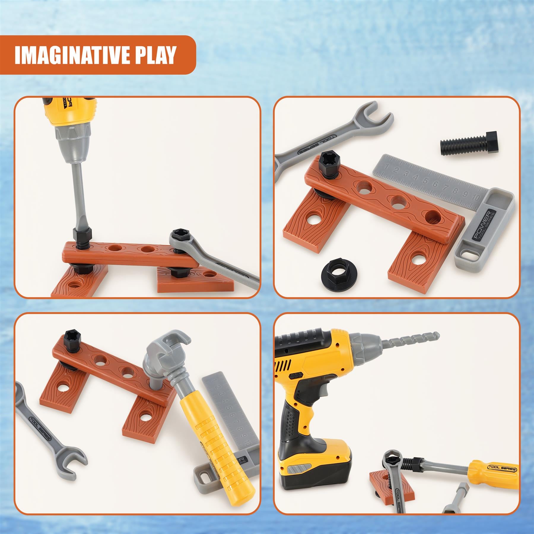 20 Piece Kids Tool Set with Carrying Case by The Magic Toy Shop - The Magic Toy Shop