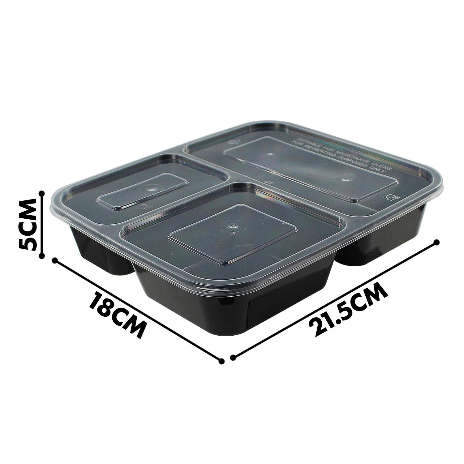 Set of 10 Meal Prep Food Storage with 3 Compartments by Geezy - The Magic Toy Shop