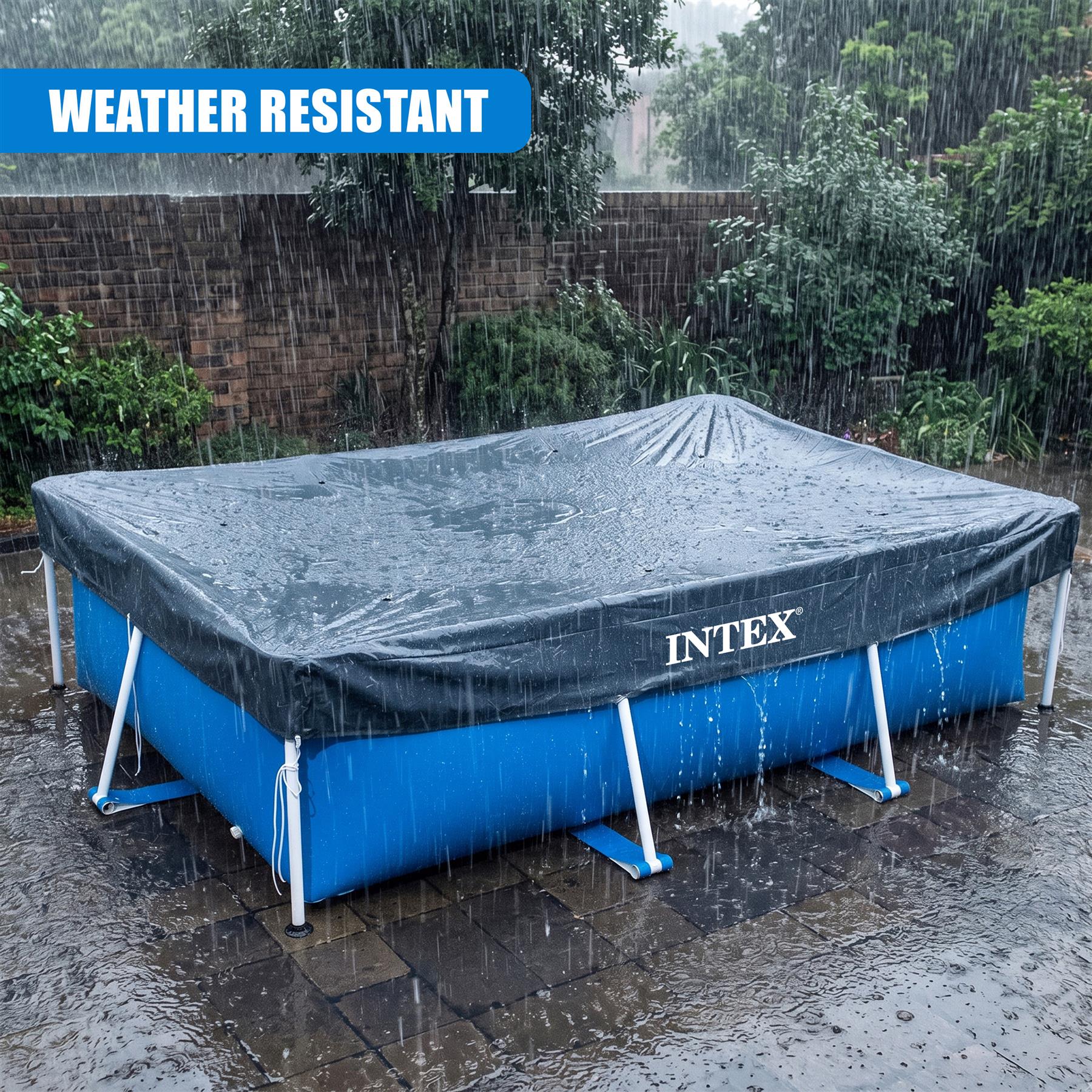 INTEX Rectangular Pool Cover 460x230cm for Metal Frame & Prism Pools