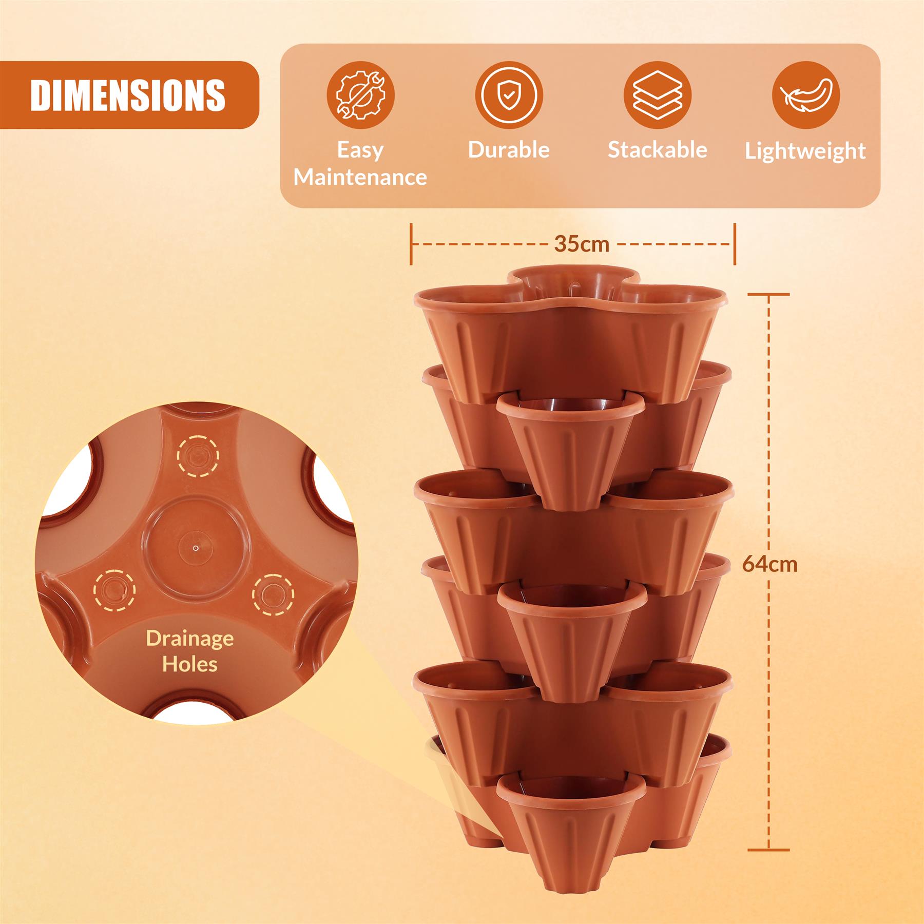 Stackable Strawberry Planter