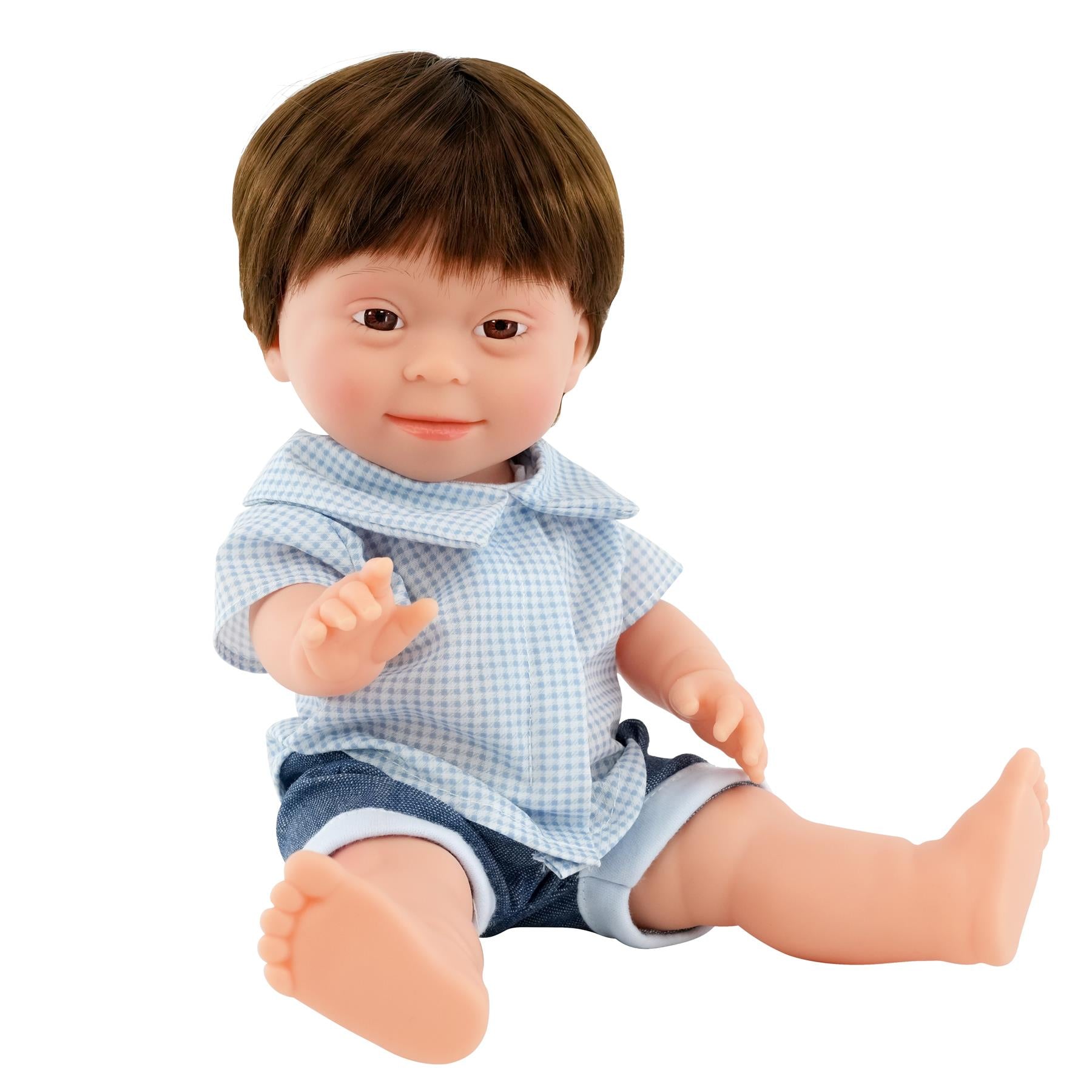 BiBi Doll Down Syndrome Boy - Brown Hair (36 cm / 14") by BiBi Doll - The Magic Toy Shop