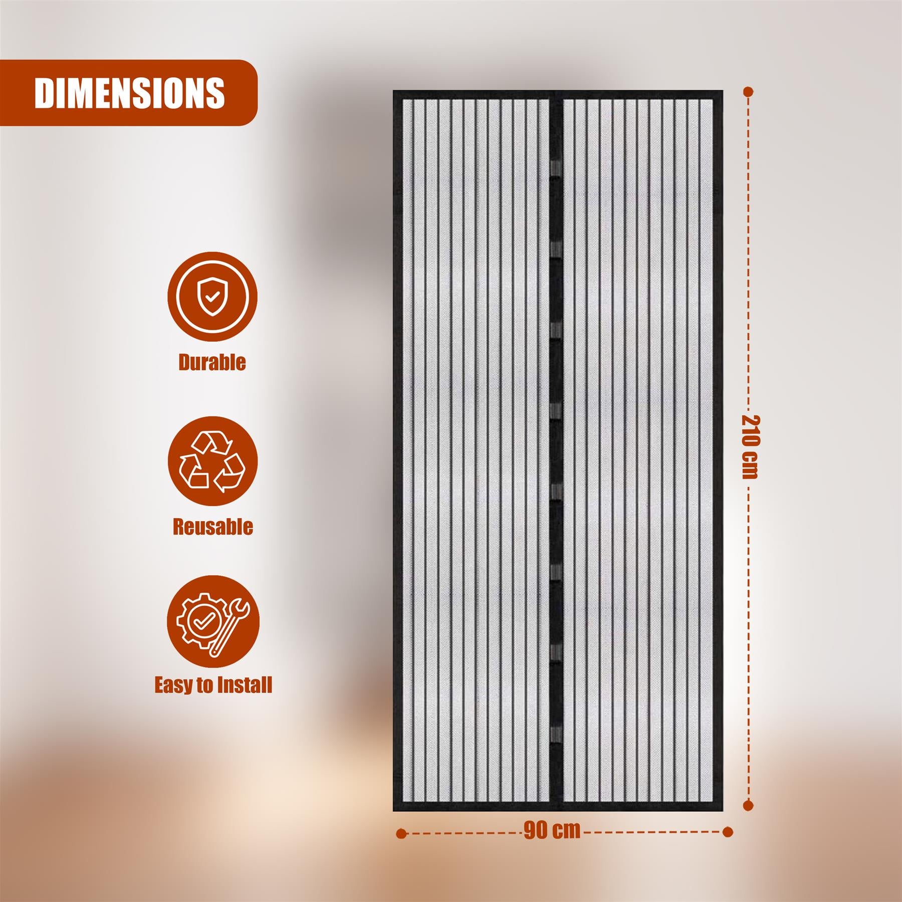 Magnetic Black Fly Screen