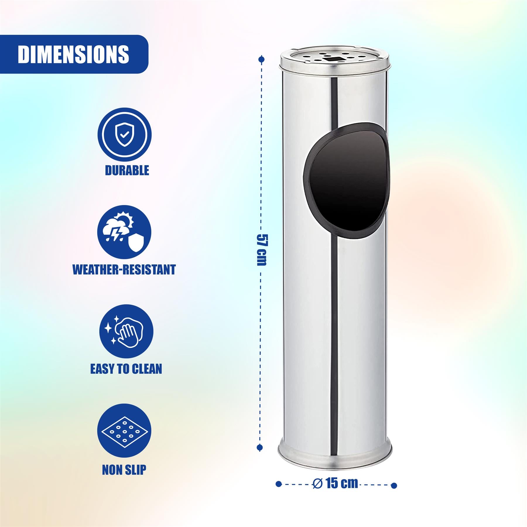 Stainless Steel Bin with Ashtray by Geezy - The Magic Toy Shop