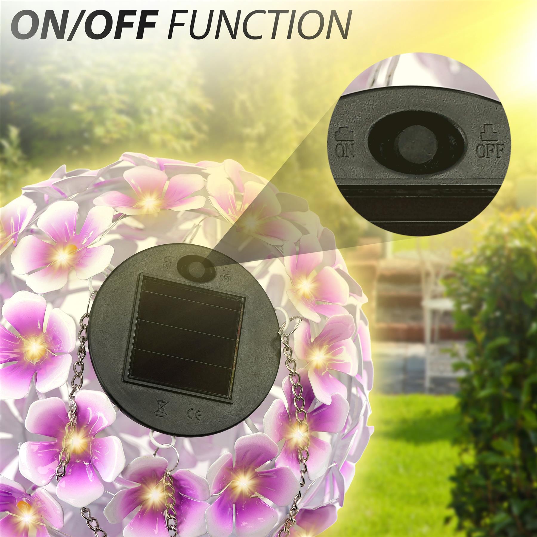 Solar Hanging Flower Ball Light by GEEZY - The Magic Toy Shop