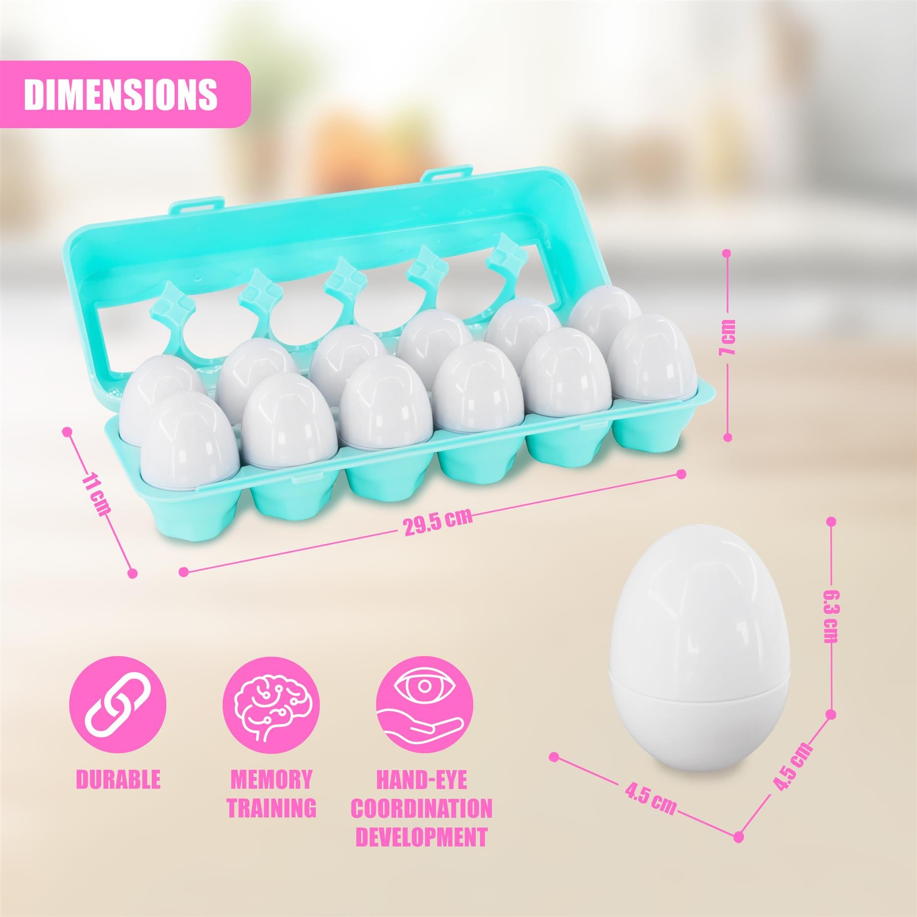 12 Shape Sorter Eggs by The Magic Toy Shop - The Magic Toy Shop
