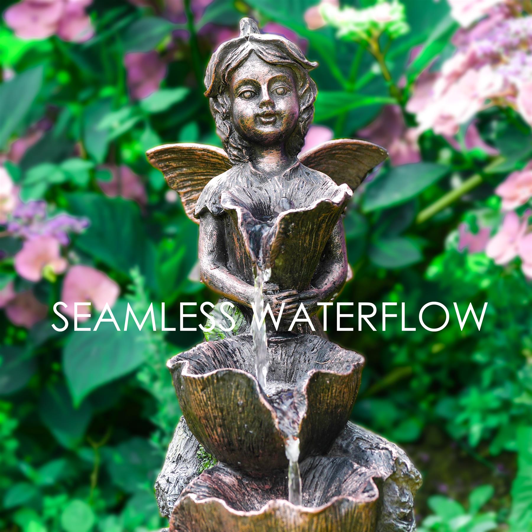 Fairy Solar Water Feature Outdoor With LED by GEEZY - The Magic Toy Shop