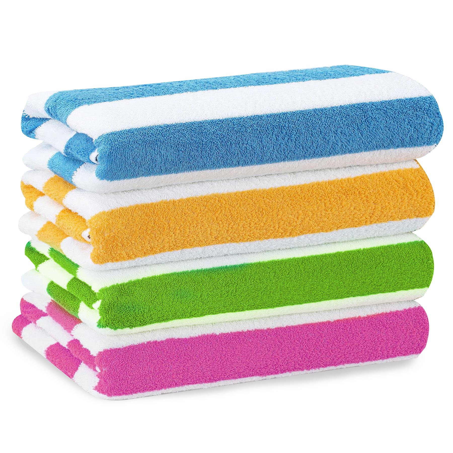 Striped Microfibre Beach Towels - Set of 4 by GEEZY - The Magic Toy Shop