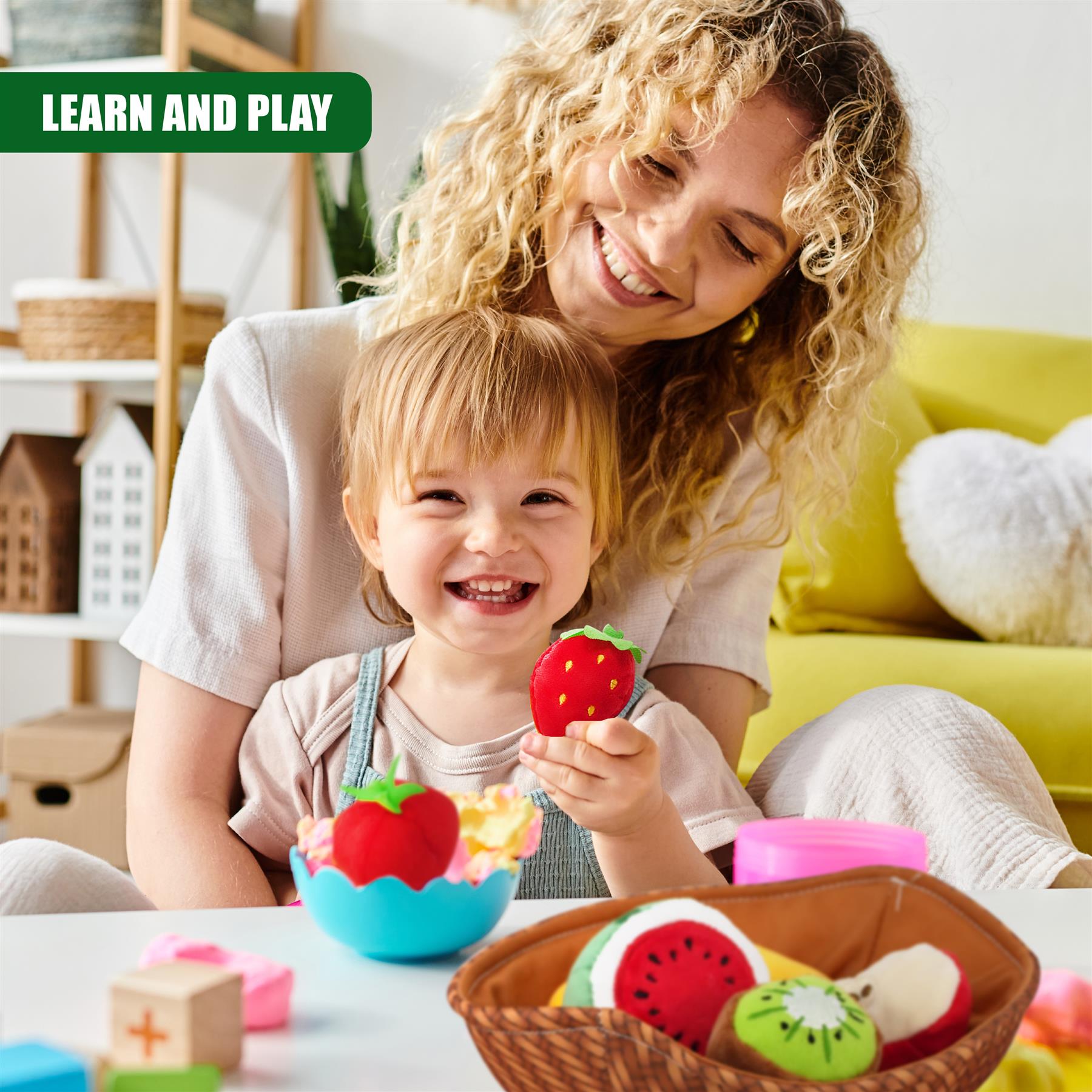 Fabric Fruit Basket Toy Set by The Magic Toy Shop - The Magic Toy Shop