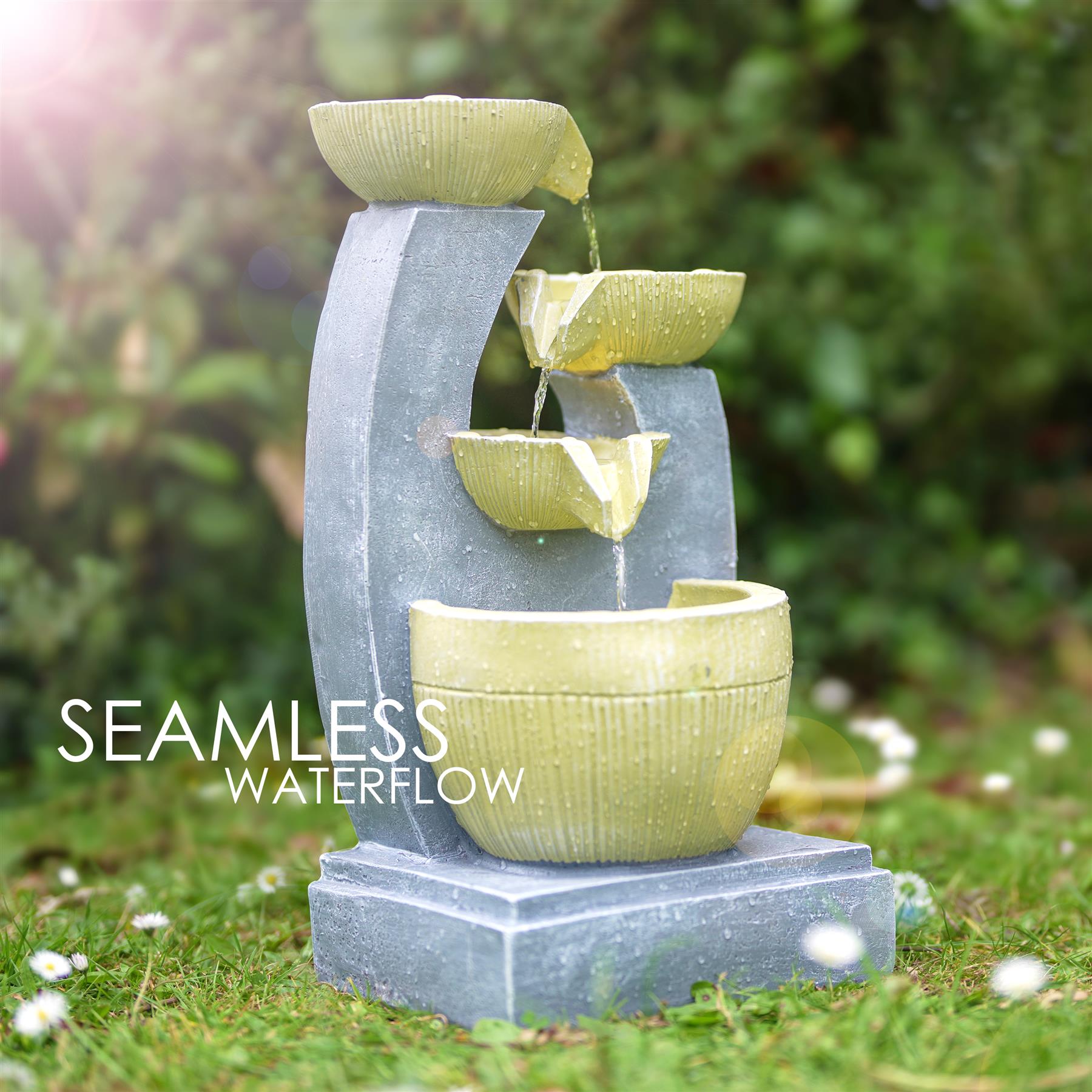 4 Tier Bowls Water Feature Outdoor With LED by GEEZY - The Magic Toy Shop