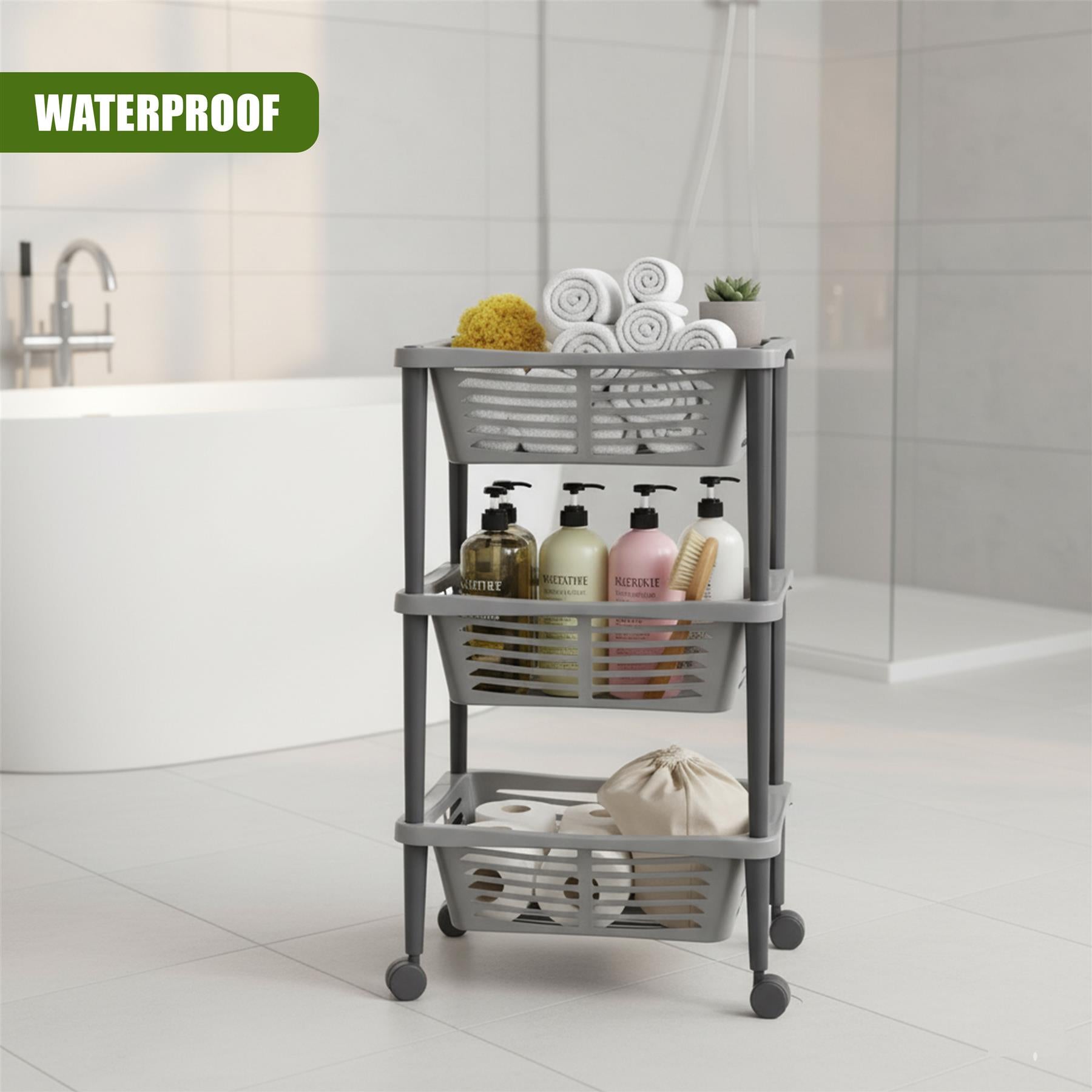 3 Tier Wheel Mounted Trolley