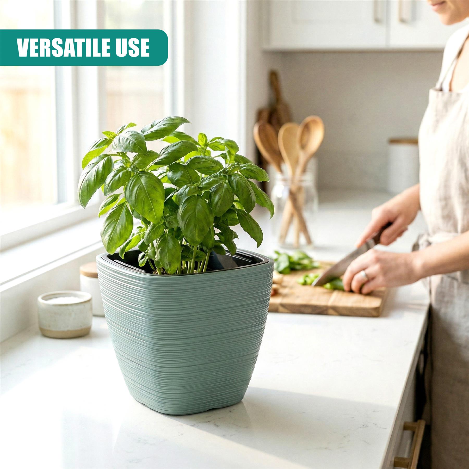 Square Flower Pot, 28.9 cm