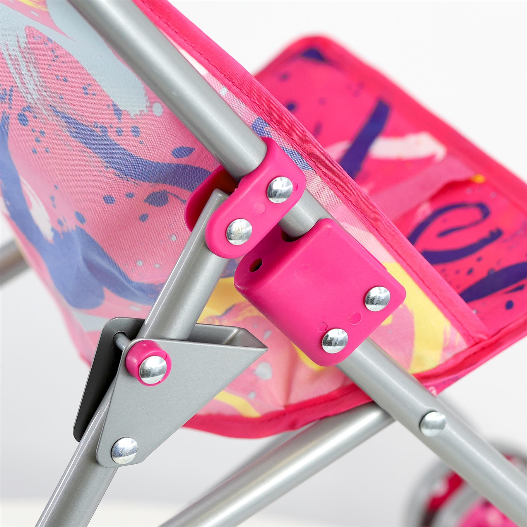 Baby Doll Pink Foldable Stroller by BiBi Doll - The Magic Toy Shop