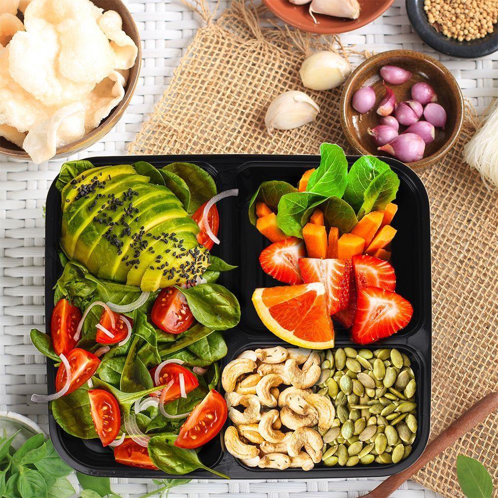 Set of 10 Meal Prep Food Storage with 3 Compartments by Geezy - The Magic Toy Shop