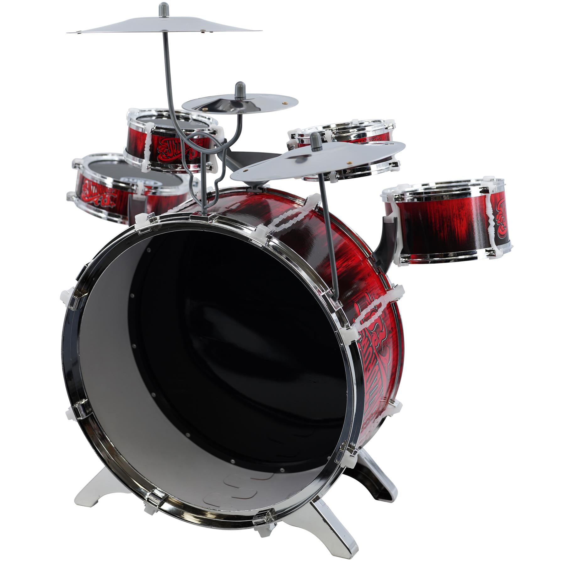 Kids Drum Kit With Stool 10 Piece by The Magic Toy Shop - The Magic Toy Shop