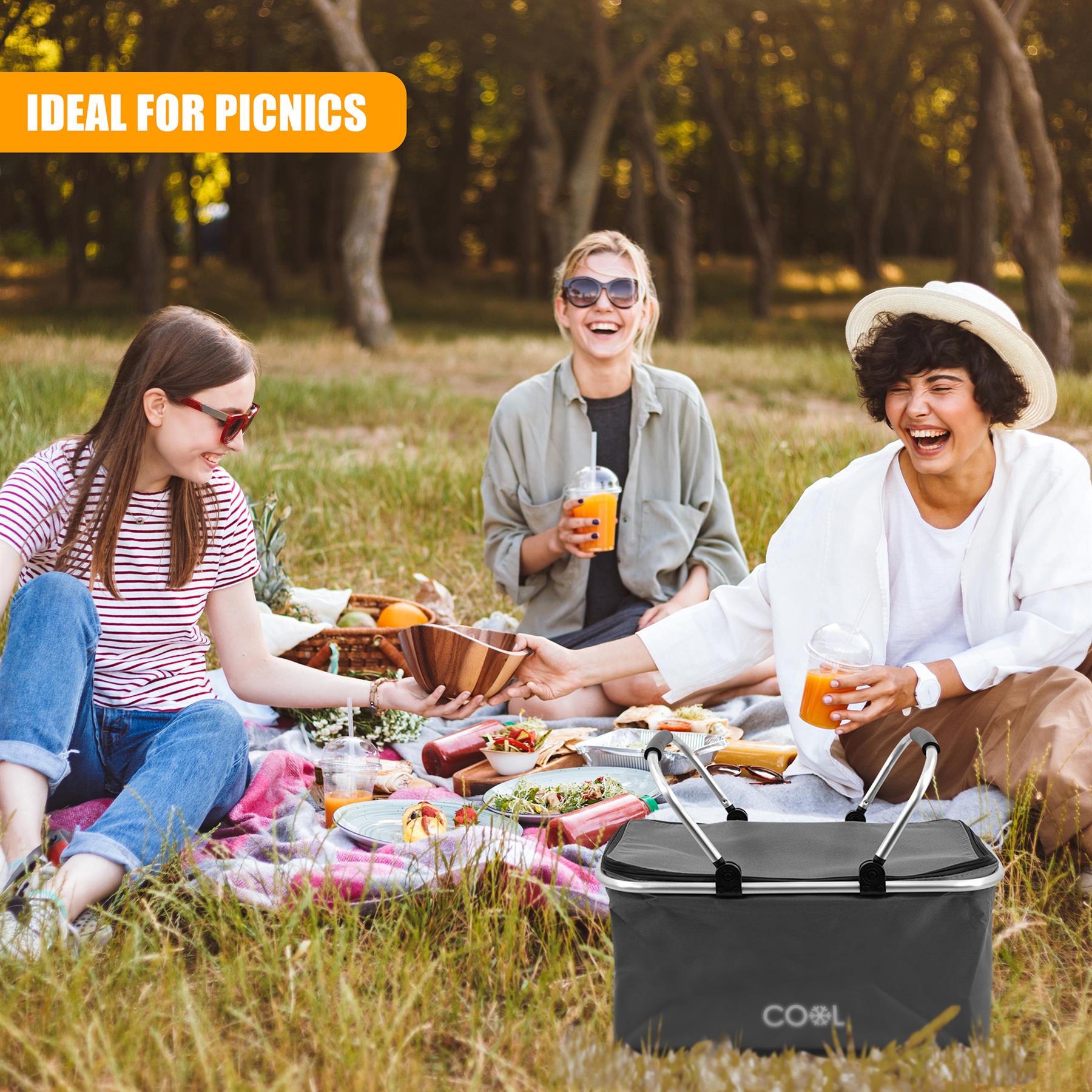 Grey Cooler Basket Bag by Geezy - The Magic Toy Shop