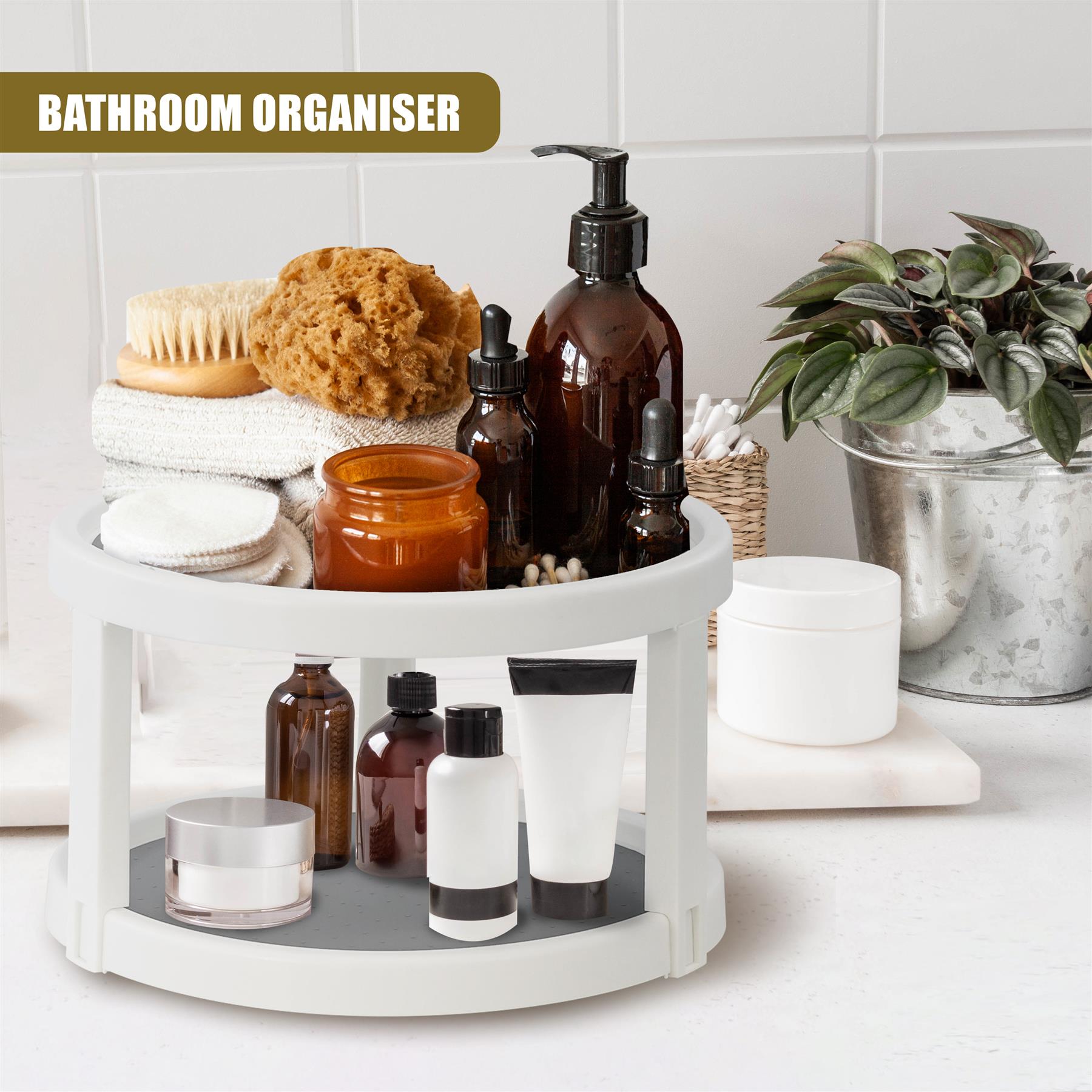 2 Tier Rotating Spice Rack 25cm by GEEZY - The Magic Toy Shop