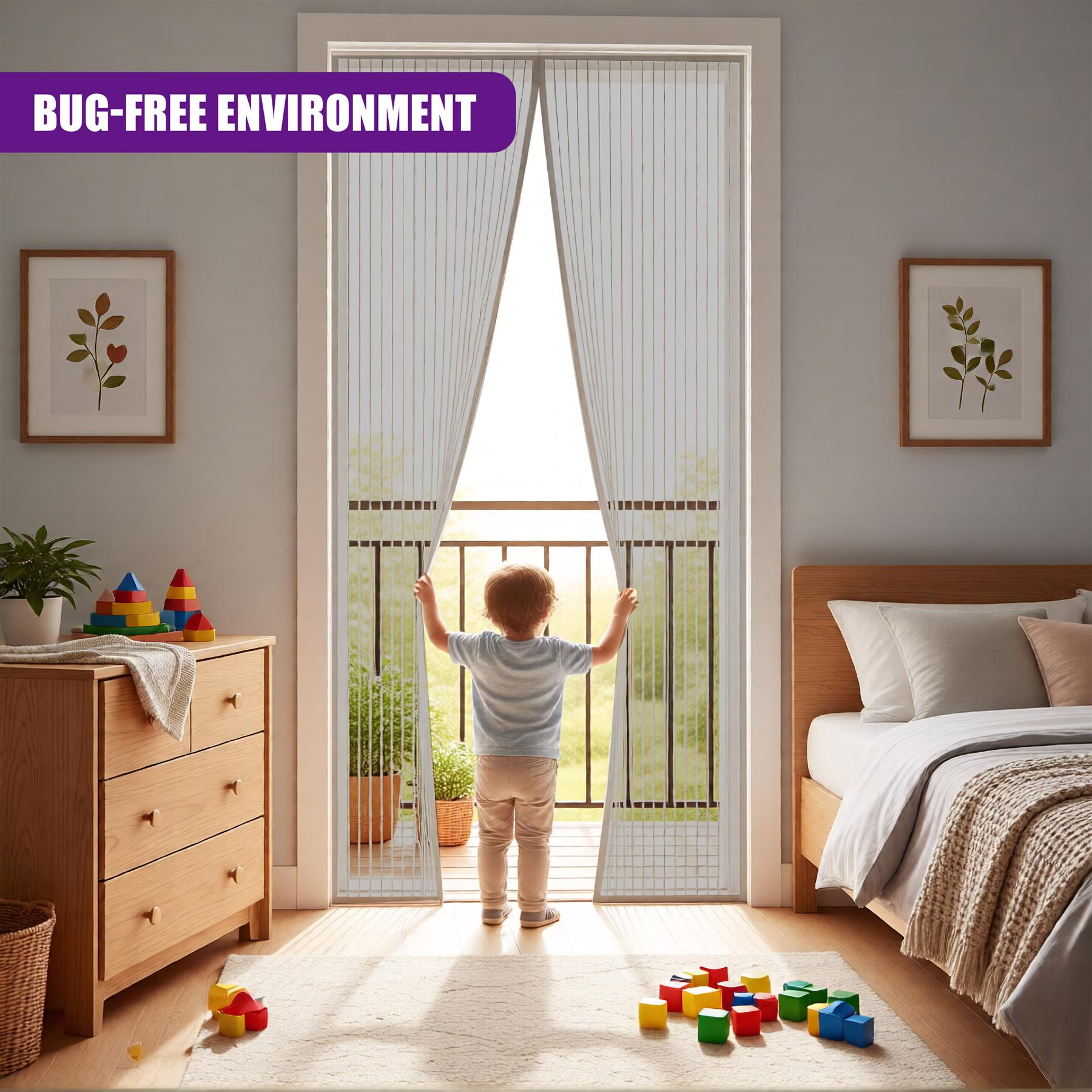 Magnetic Grey Fly Screen